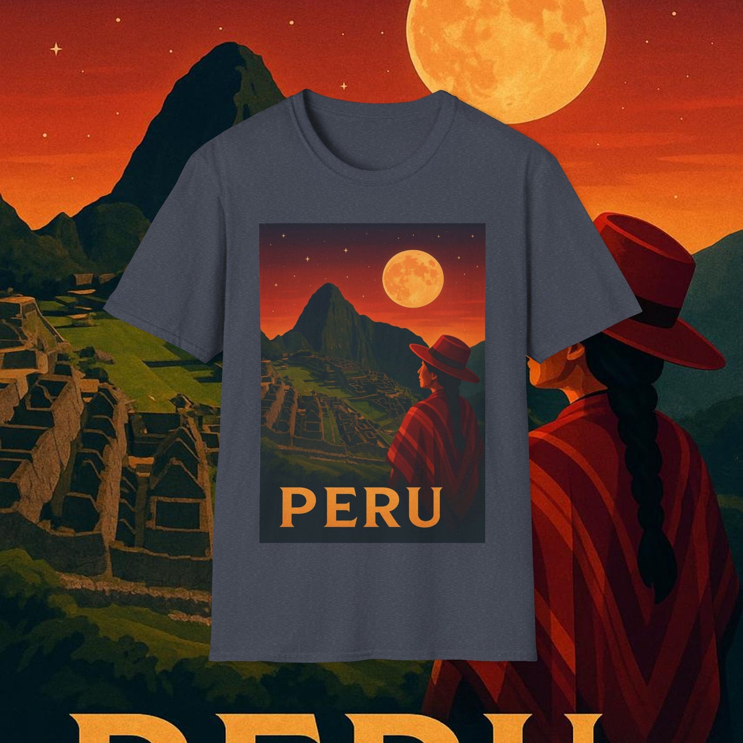 "Camiseta Perú: Misticismo, Historia y Maravillas Eternas 🏔️🦙🛕"