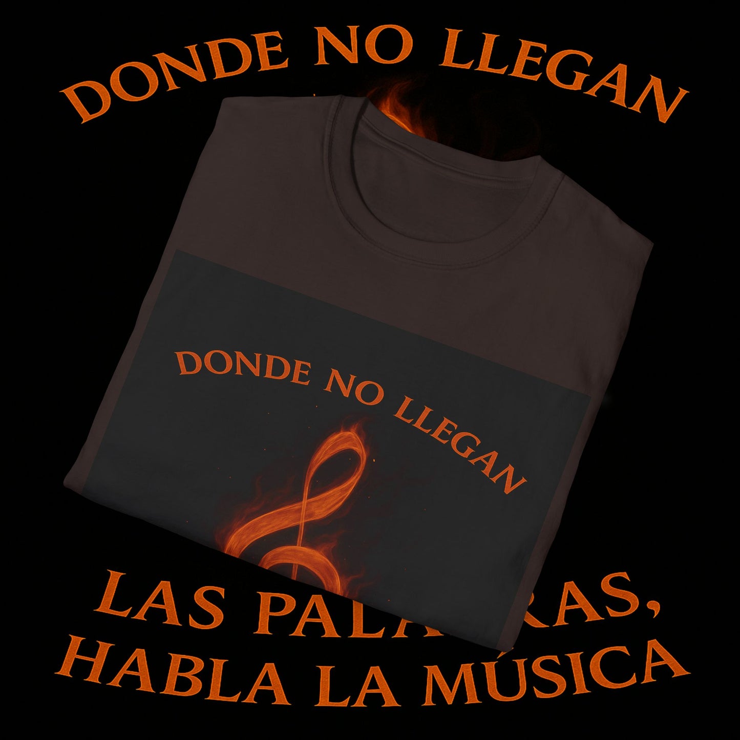 "Camiseta clave de sol 🎼🔥 “Donde nace una nota… nace una llama.” 🔥🎼