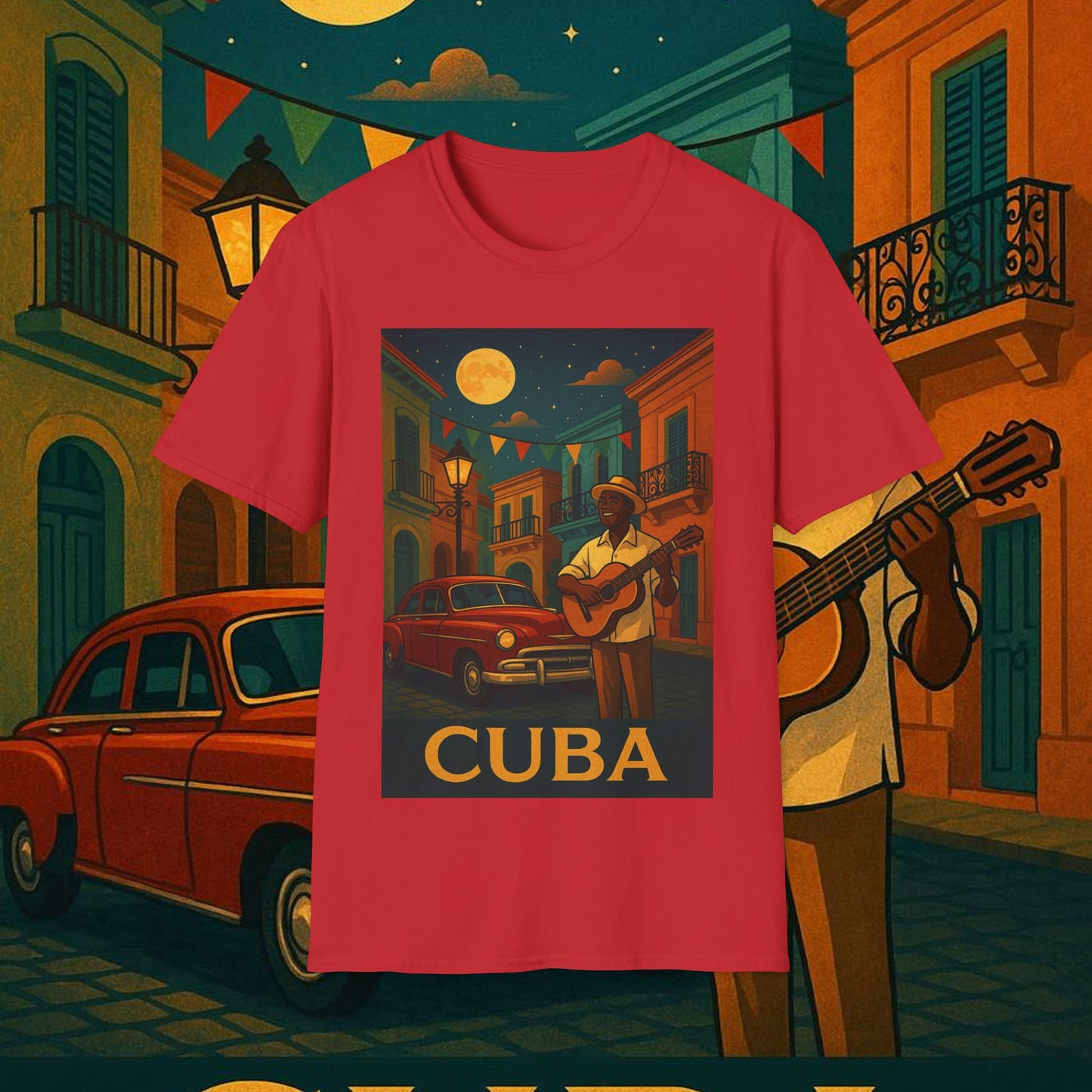 "Camiseta Cuba: Ritmo, Historia y Encanto Caribeño 🎺🚗🌴 "