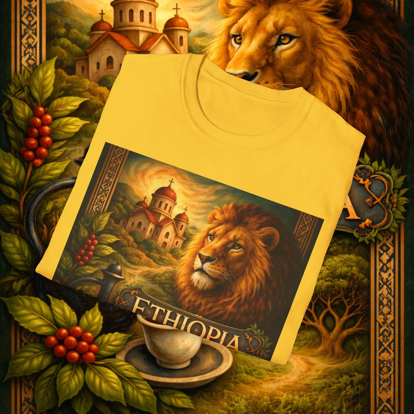"Camiseta Etiopía Tierra sagrada y alma ancestral"