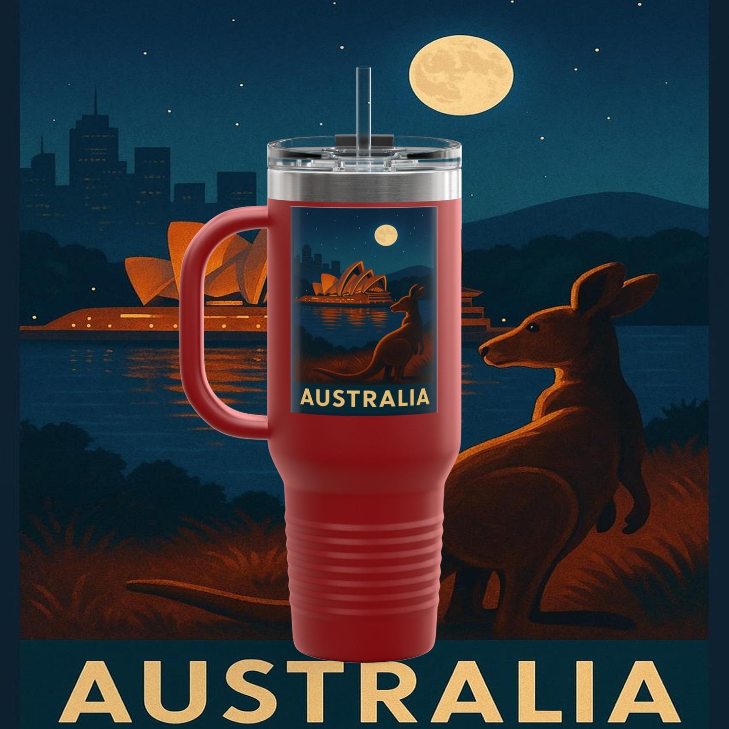 "Australia Insulated Travel Mug🌞 – Land of natural wonders and free spirit"
