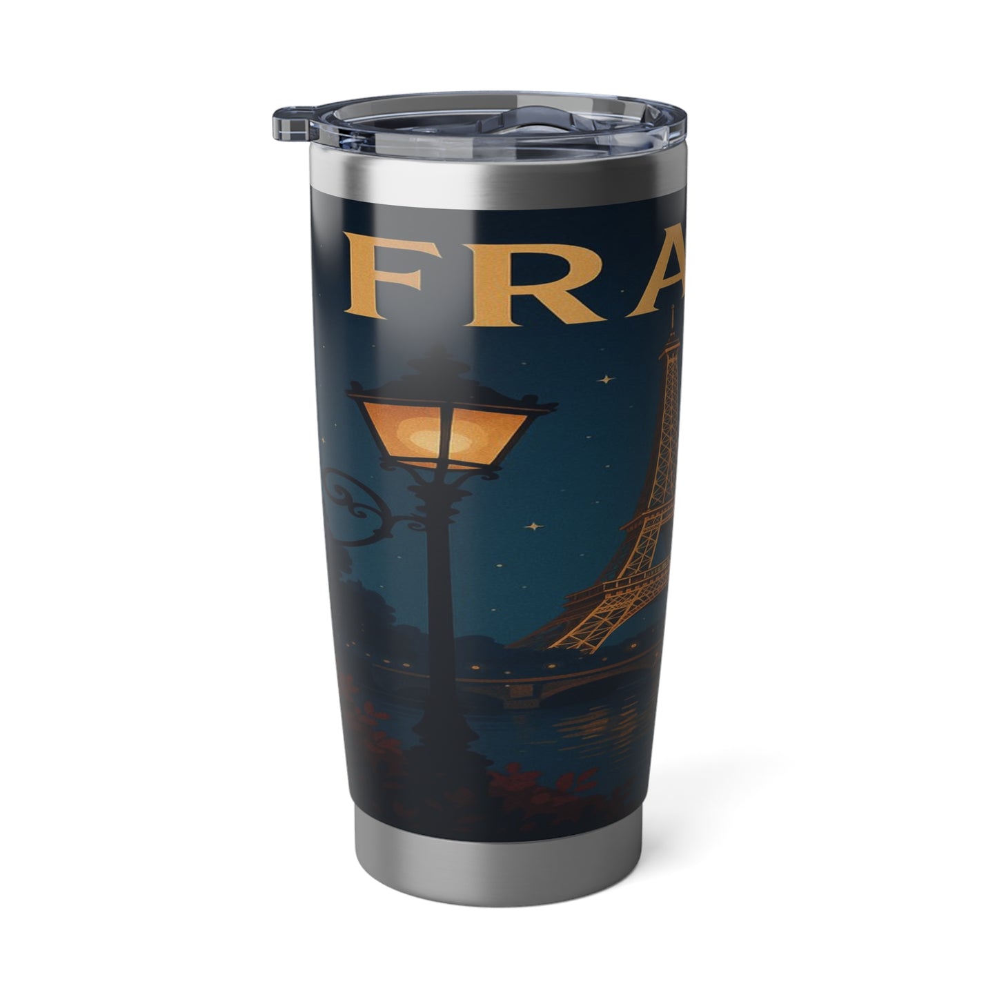 "Vaso Térmico Vagabond 20oz Francia: Romance bajo la Luna 🌙🗼✨"