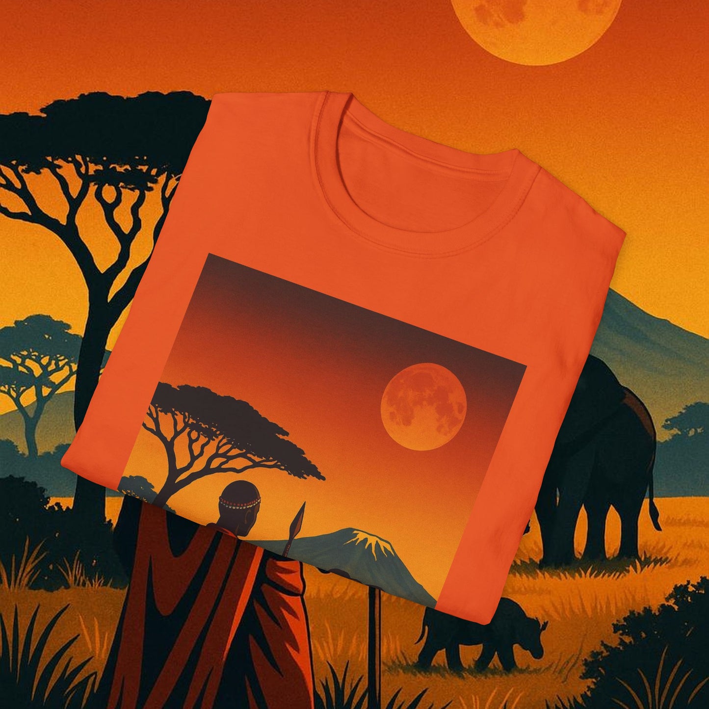 "Camiseta Kenia: Aventura Salvaje y Tierra de Horizontes Infinitos 🦁🌄🏕️"