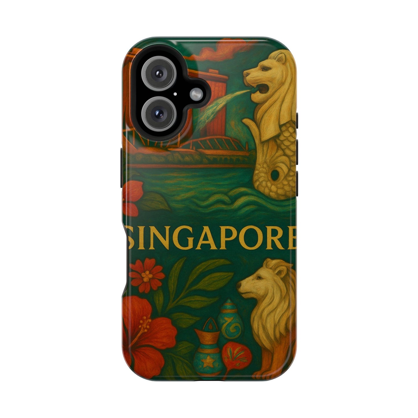 "Funda Magnética Reforzada Magnética Reforzada Singapur 🌆 – Futuro, cultura y naturaleza en un solo lugar"