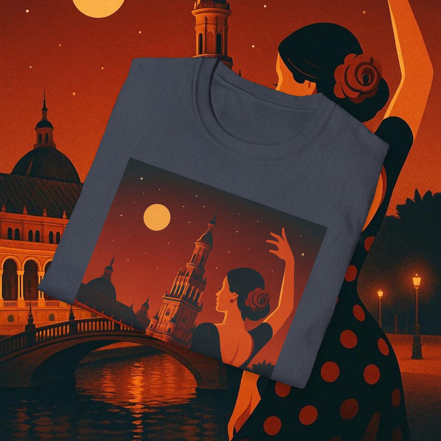"Camiseta España: Pasión, Arte y Sabores que Enamoran 🎨💃🍷"