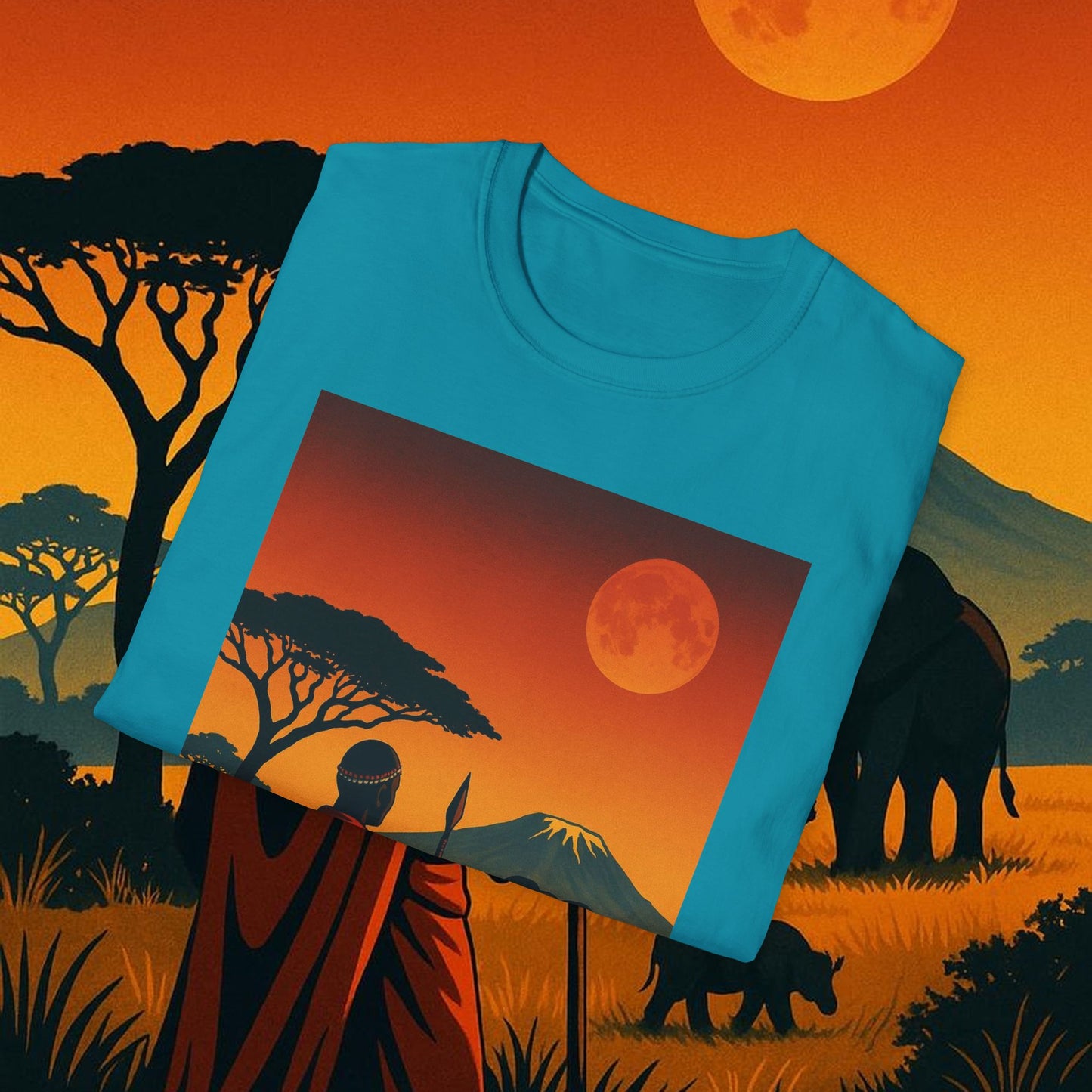 "Camiseta Kenia: Aventura Salvaje y Tierra de Horizontes Infinitos 🦁🌄🏕️"