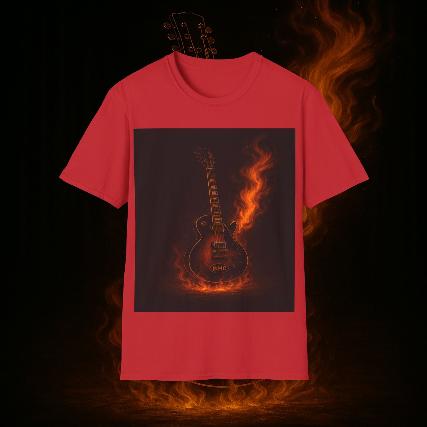"Camiseta guitarra 🎸🔥Donde vibra una cuerda, nace una llamarada.” 🔥🎸