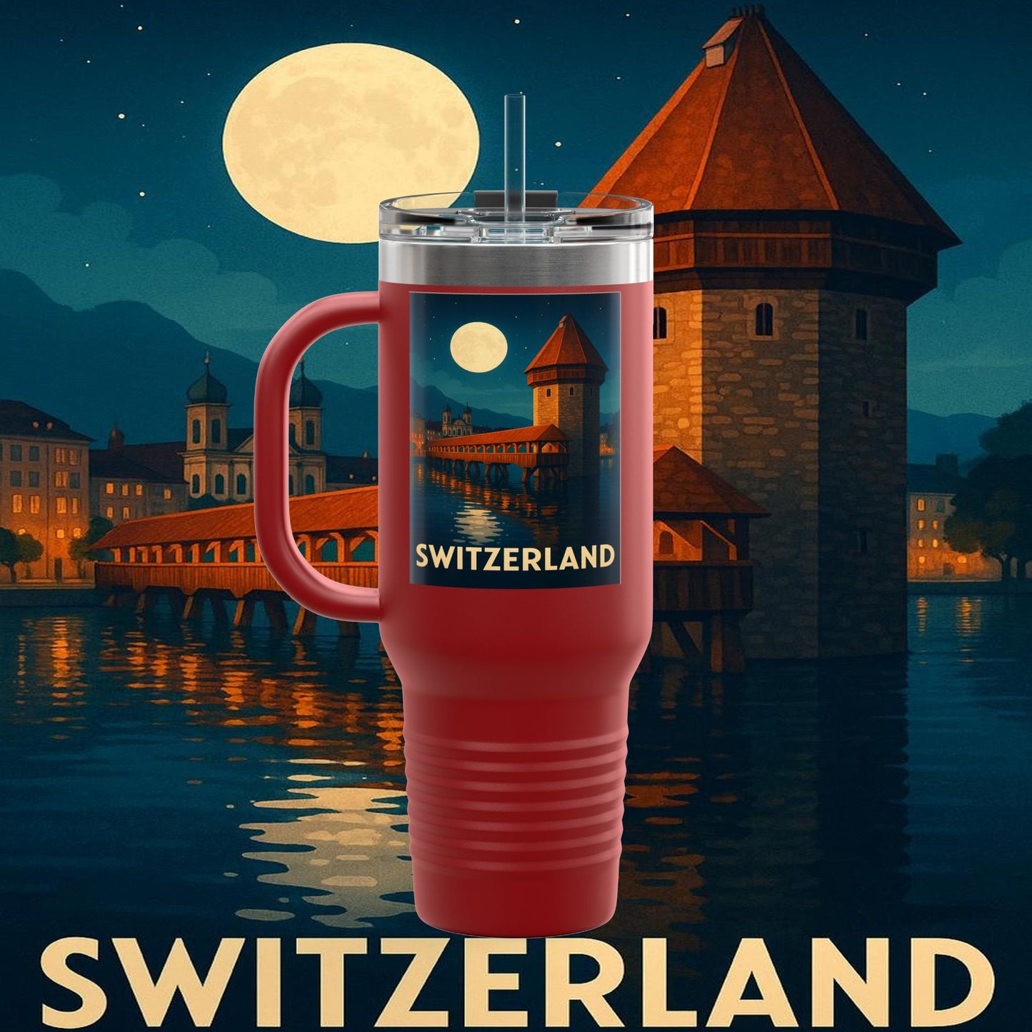 "Swiss Insulated Travel Mug❄️ – Land of majestic mountains and legendary precision"