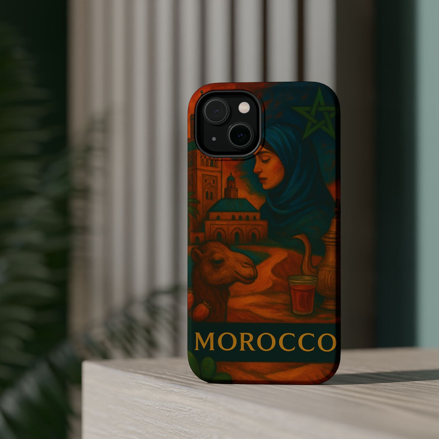"Funda Magnética Reforzada Magnética Reforzada Marruecos: Magia del Desierto y Ciudades de Mil Colores 🐪🏜️🕌"