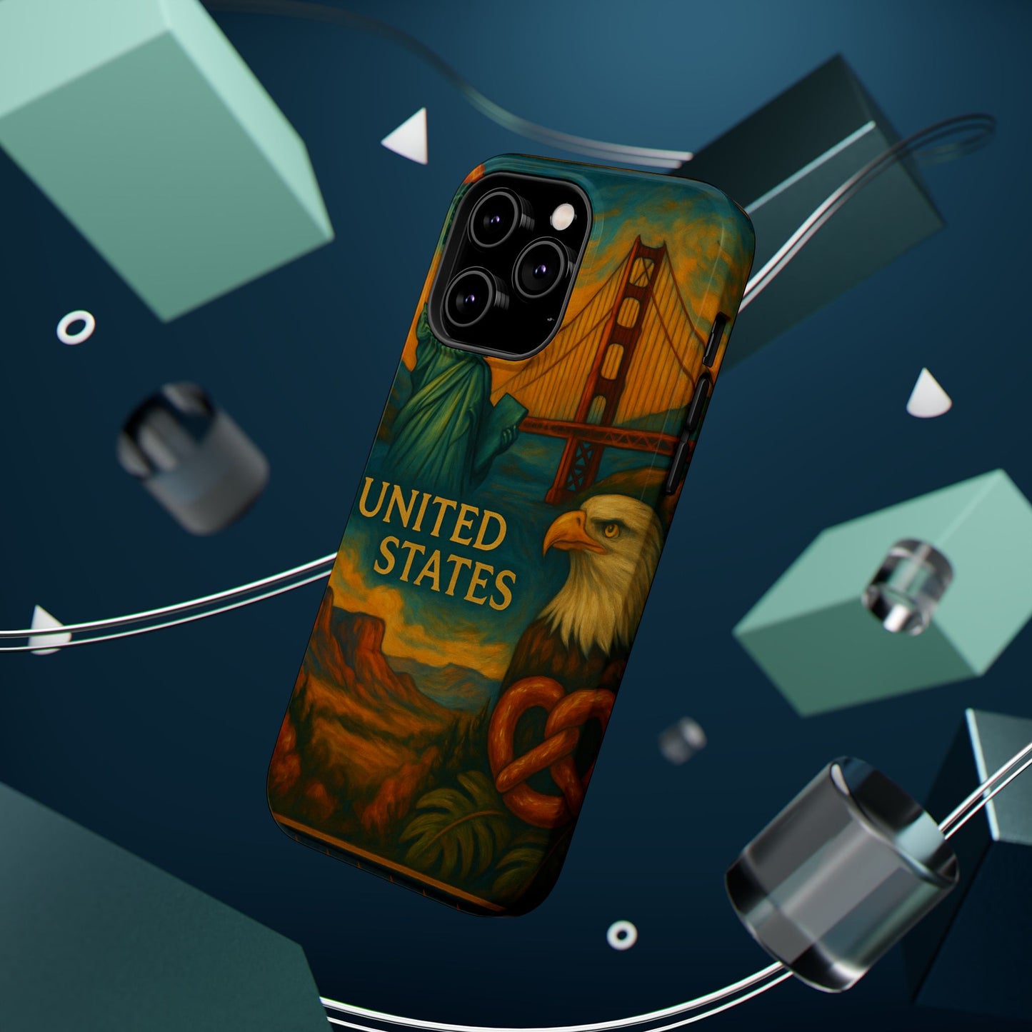 "Funda Magnética Reforzada Estados Unidos: Sueños, Libertad y Grandes Horizontes 🗽🏜️🌆"
