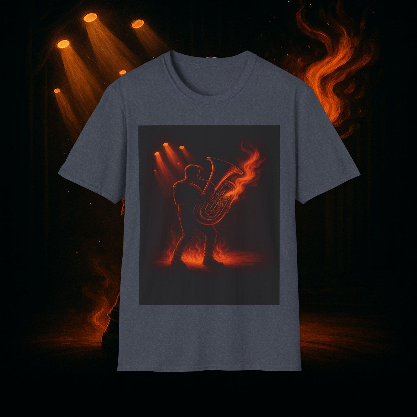 "Camiseta Tuba 🎺🔥 Cuando el alma suena, todo arde.”