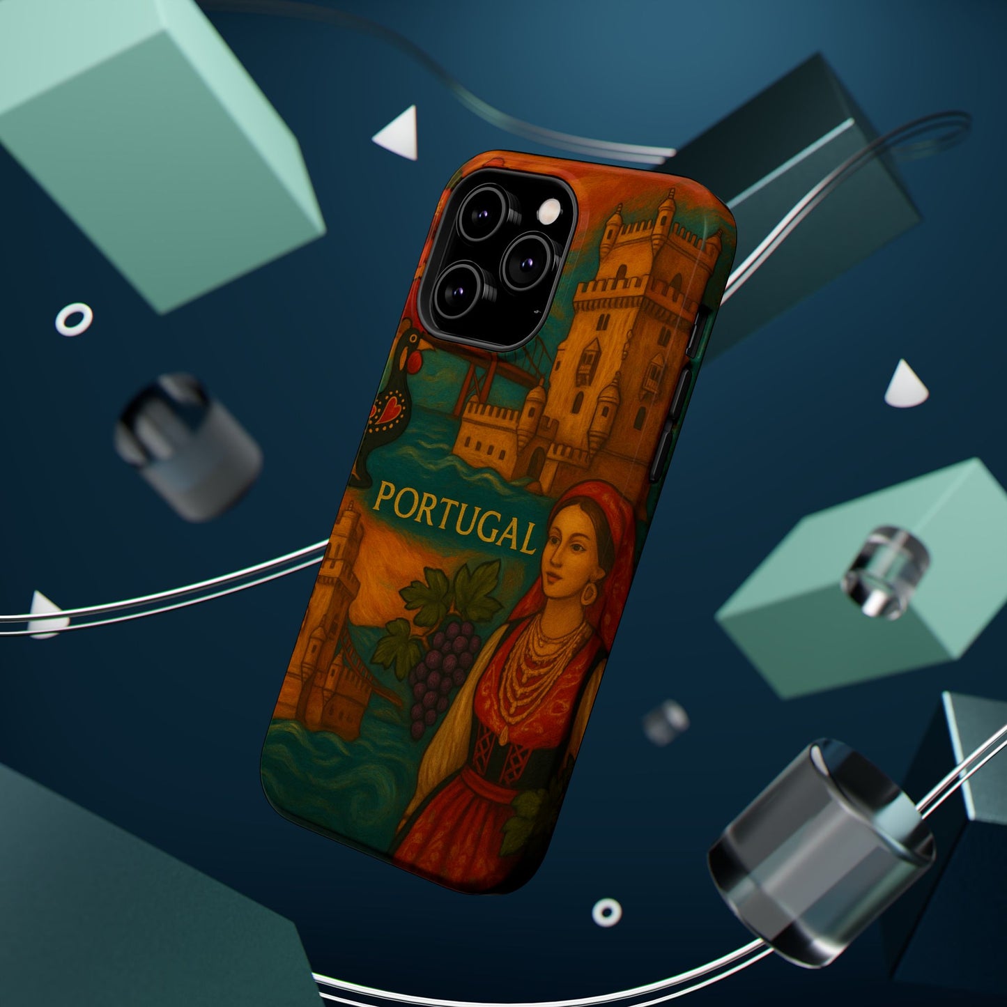 "Funda Magnética Reforzada Magnética Reforzada Portugal: Encanto Atlántico, Fados y Azulejos 🌊🎶🧿"