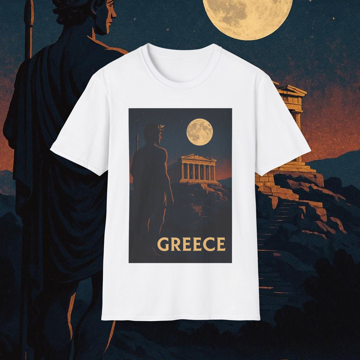 "Camiseta Grecia: Cuna de Dioses, Maravillas y Filosofía 🌊🏛️⚡"