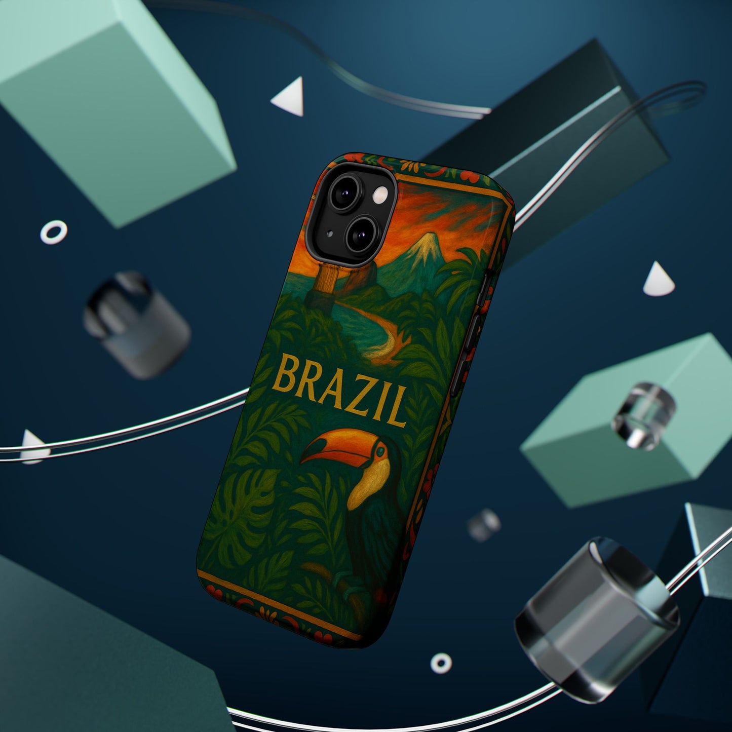 "Funda Magnética Reforzada Magnética Reforzada Brasil: Ritmo, Naturaleza y Alegría Infinita 🎶🌴🏖️"