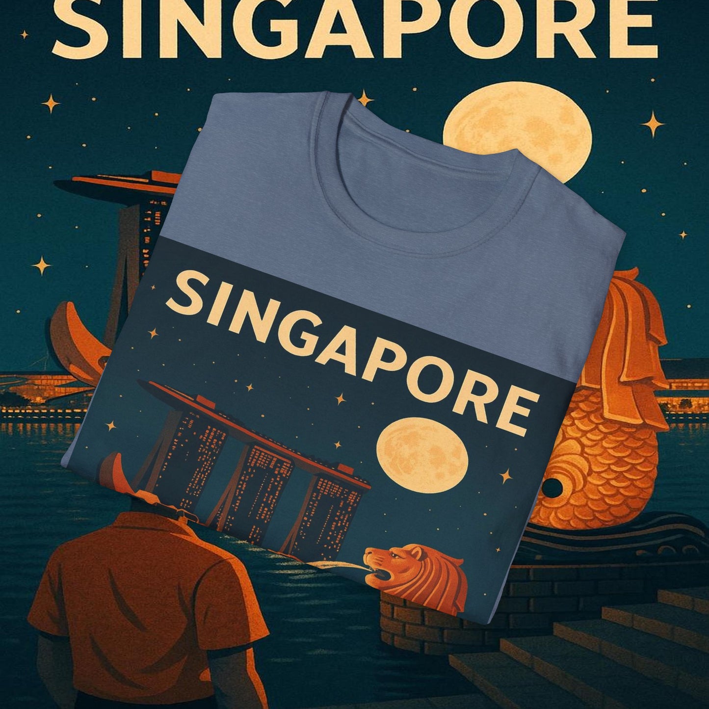 "Camiseta Singapur 🌆 – Futuro, cultura y naturaleza en un solo lugar"
