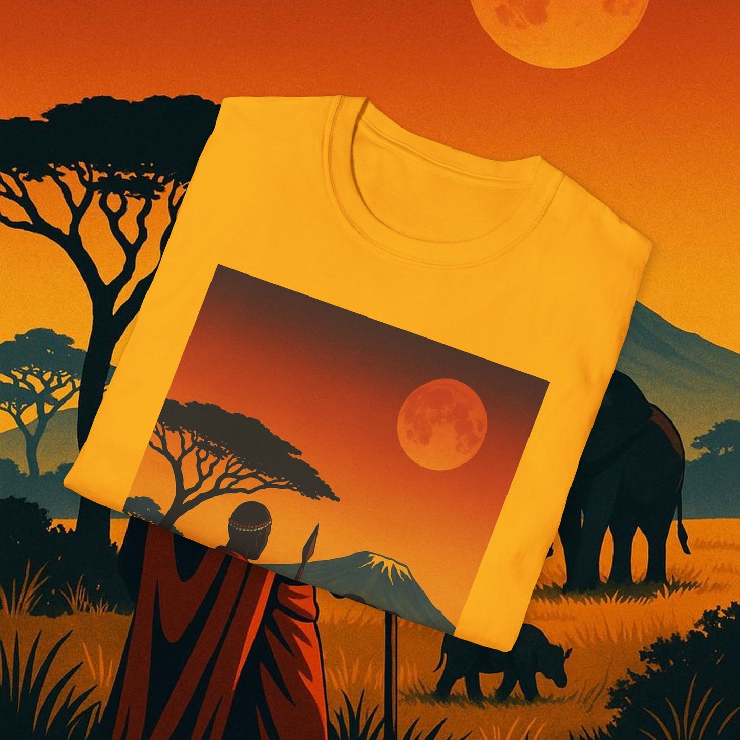 "Camiseta Kenia: Aventura Salvaje y Tierra de Horizontes Infinitos 🦁🌄🏕️"