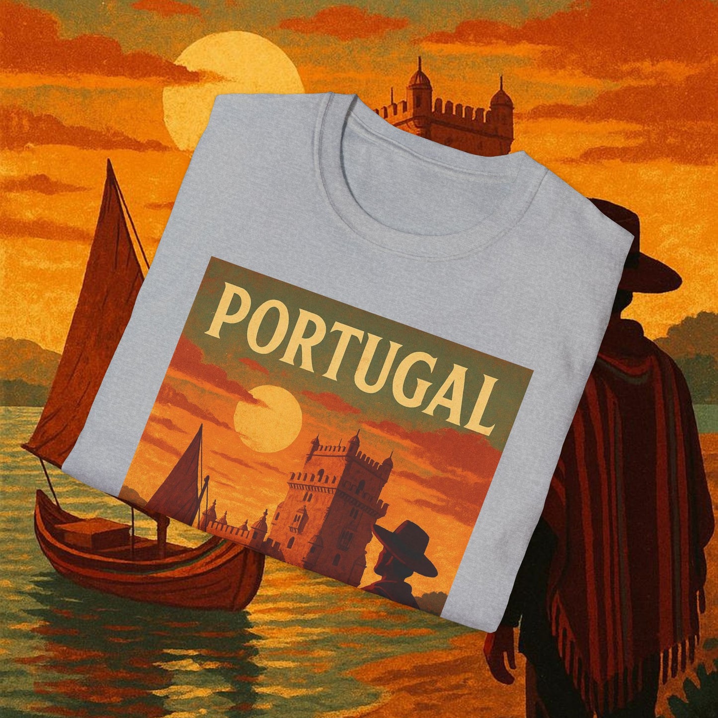 "Camiseta Portugal: Encanto Atlántico, Fados y Azulejos 🌊🎶🧿"