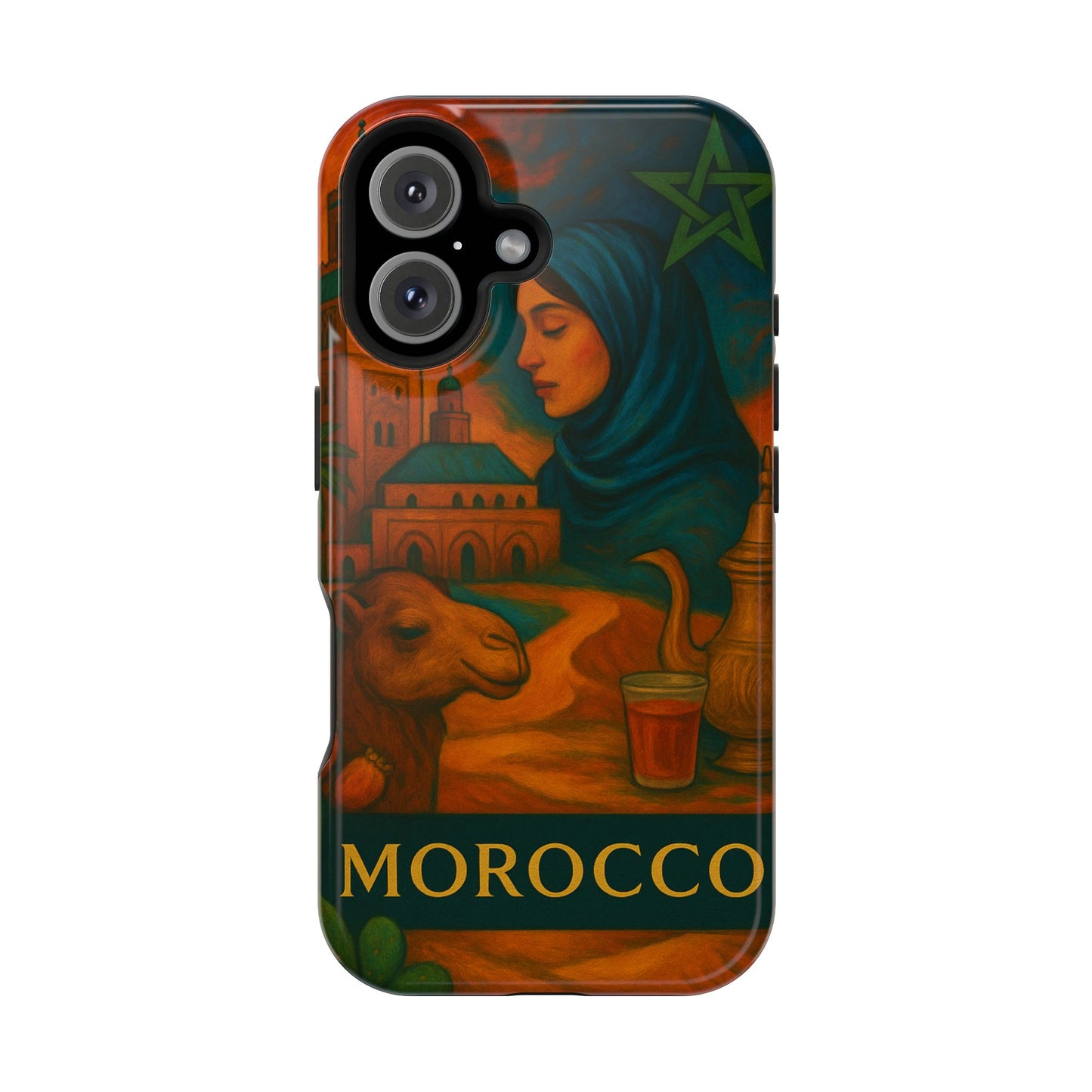 "Funda Magnética Reforzada Magnética Reforzada Marruecos: Magia del Desierto y Ciudades de Mil Colores 🐪🏜️🕌"