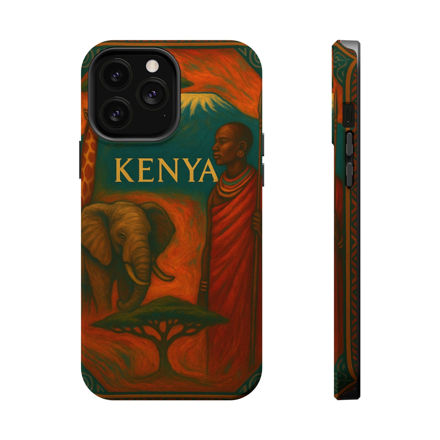 "Funda Magnética Reforzada Magnética Reforzada Kenia: Aventura Salvaje y Tierra de Horizontes Infinitos 🦁🌄🏕️"