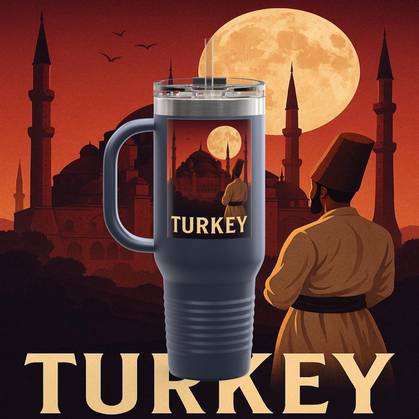 "Turkey Insulated Travel Mug✨ – Where East and West embrace"