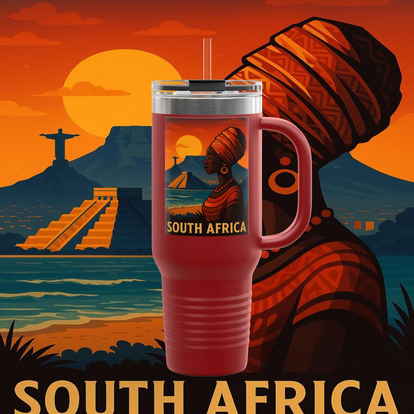 "South Africa Insulated Travel Mug 🌍 – A world of adventure and diversity"