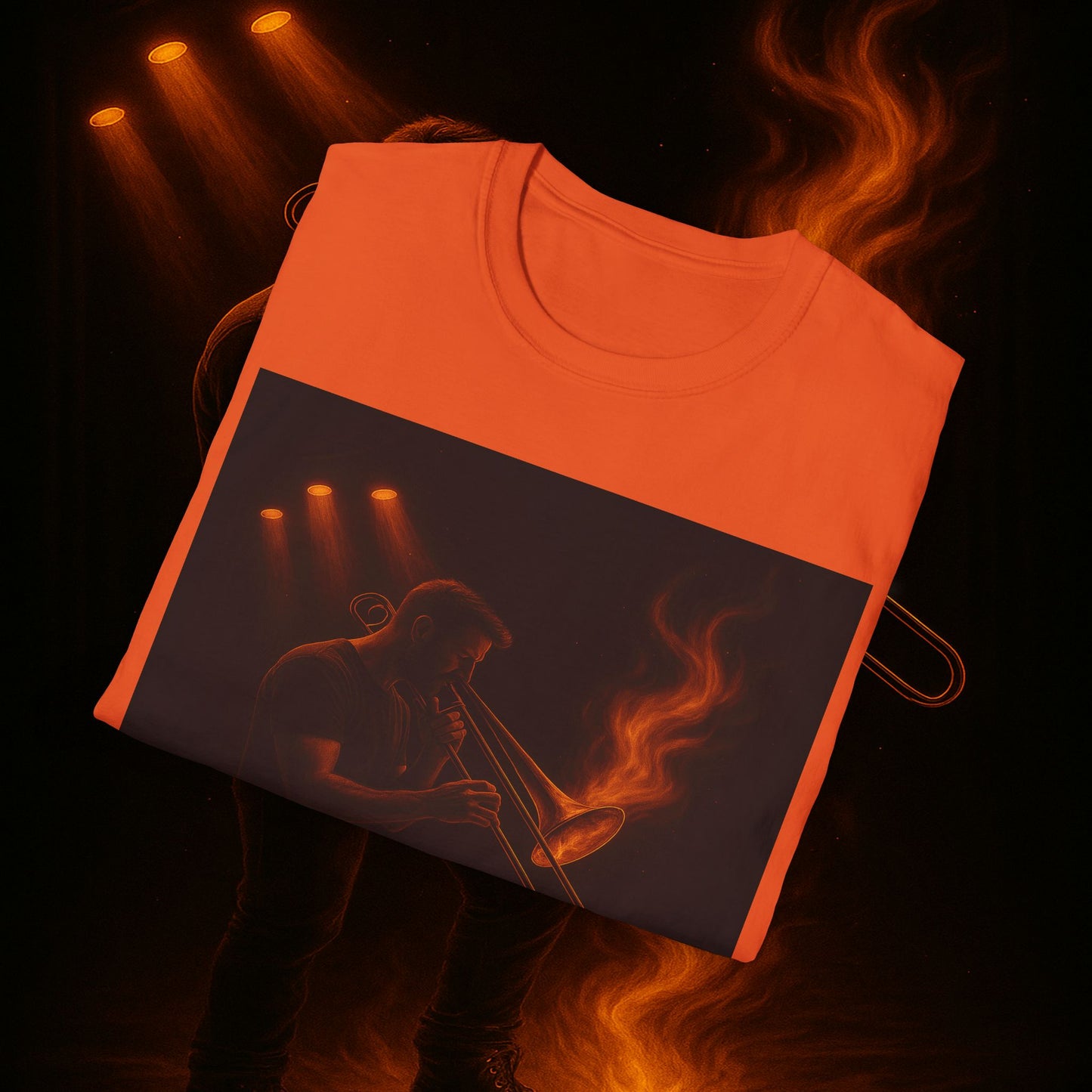 "Camiseta Trombón 🎷🔥No todos los fuegos hacen ruido… algunos tocan el alma.” 🔥🎷