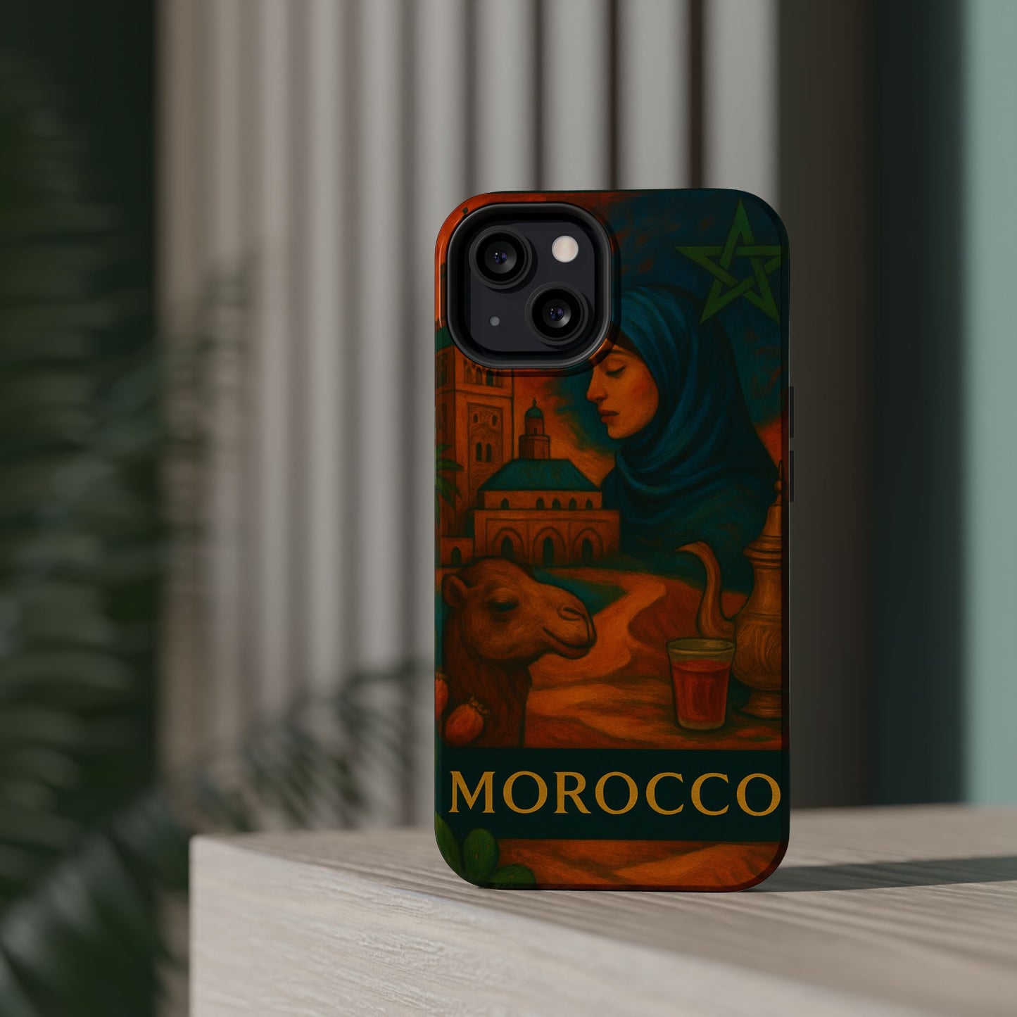 "Funda Magnética Reforzada Magnética Reforzada Marruecos: Magia del Desierto y Ciudades de Mil Colores 🐪🏜️🕌"