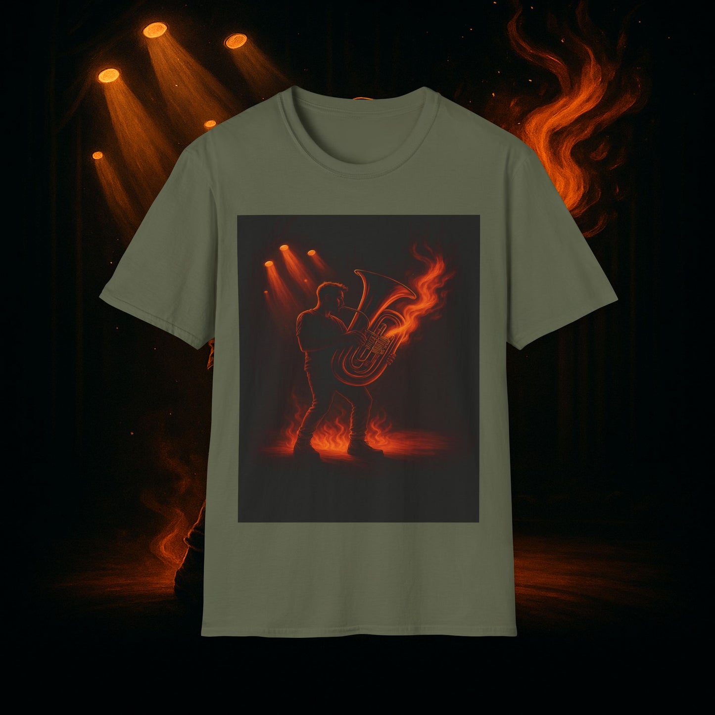 "Camiseta Tuba 🎺🔥 Cuando el alma suena, todo arde.”