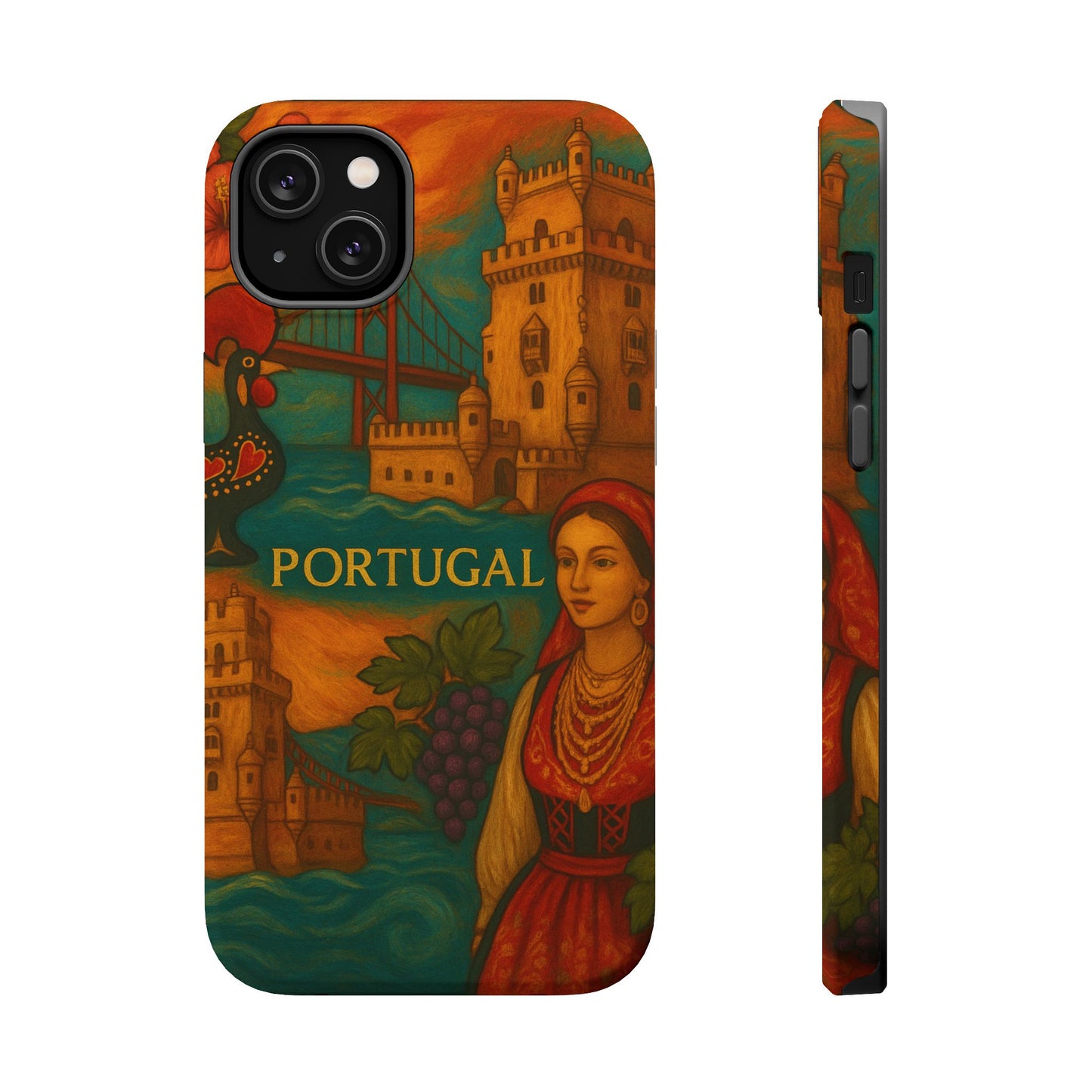 "Funda Magnética Reforzada Magnética Reforzada Portugal: Encanto Atlántico, Fados y Azulejos 🌊🎶🧿"