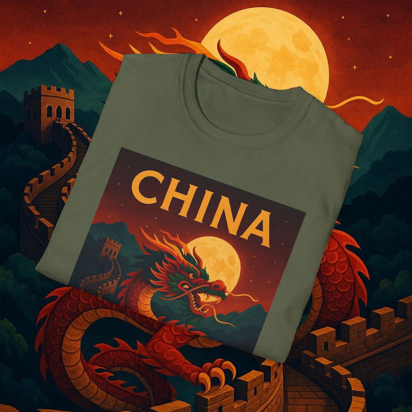 "Camiseta China – Dragones, murallas y leyendas eternas"