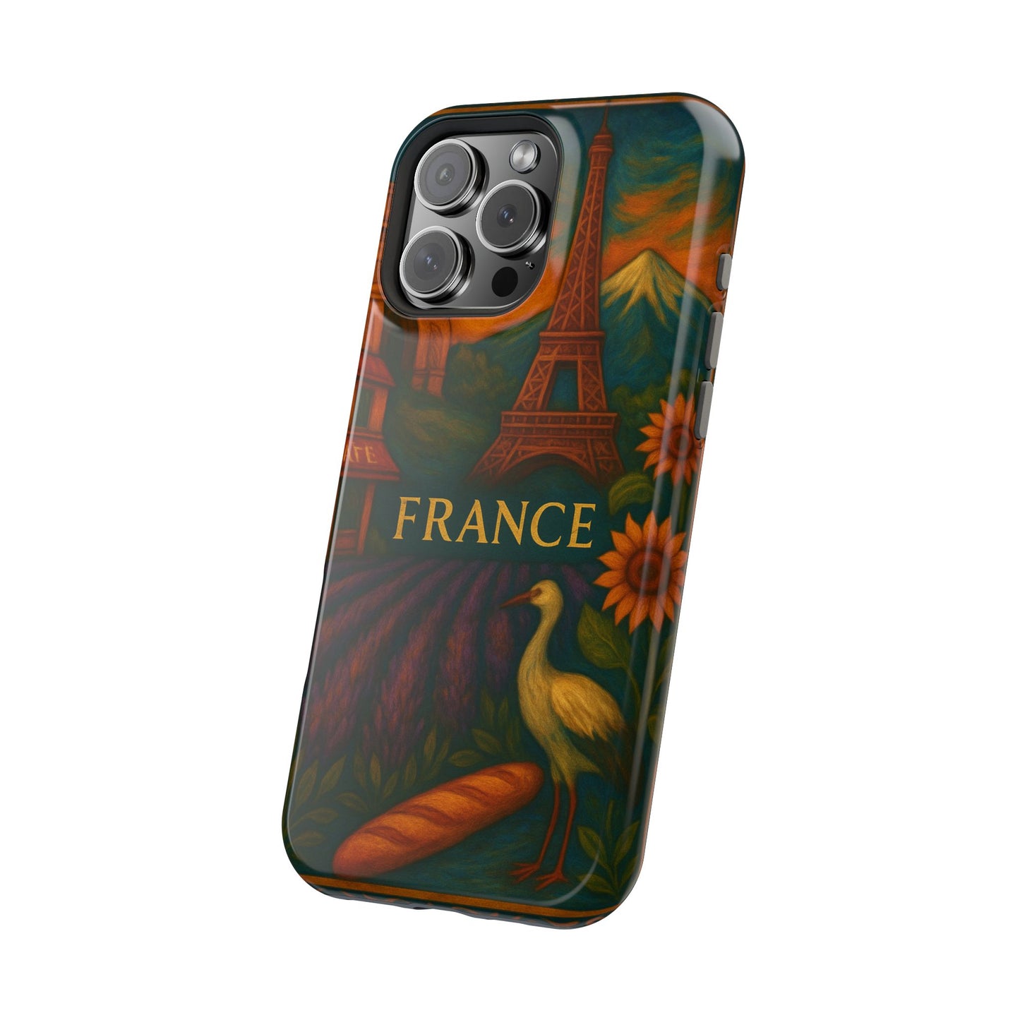 "Funda Magnética Reforzada Francia: Romance bajo la Luna 🌙🗼✨"