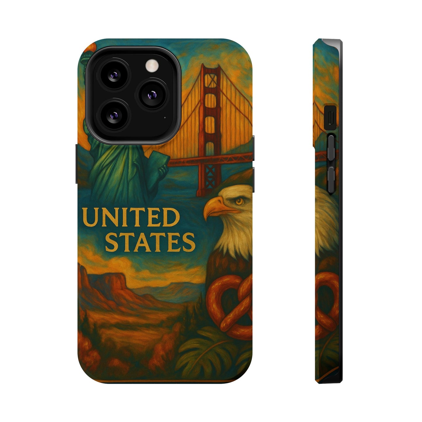 "Funda Magnética Reforzada Estados Unidos: Sueños, Libertad y Grandes Horizontes 🗽🏜️🌆"