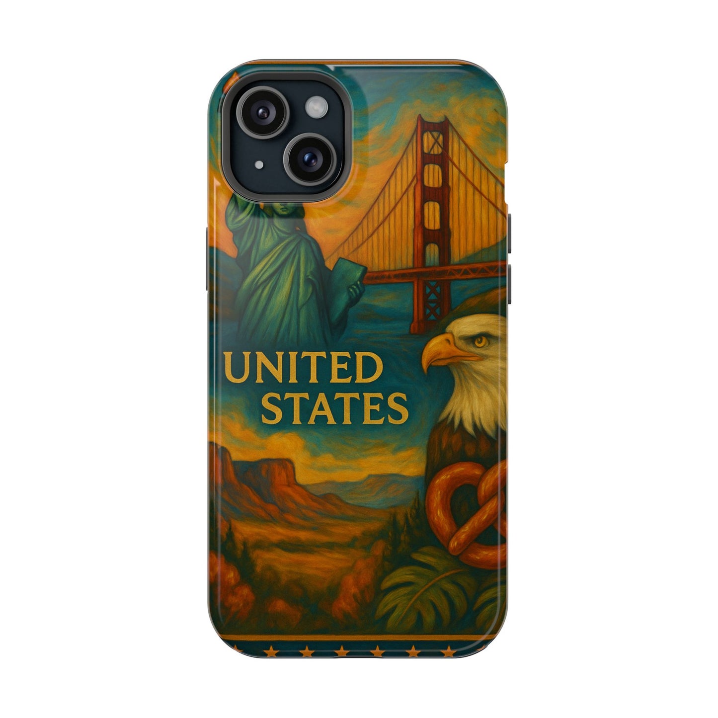 "Funda Magnética Reforzada Estados Unidos: Sueños, Libertad y Grandes Horizontes 🗽🏜️🌆"