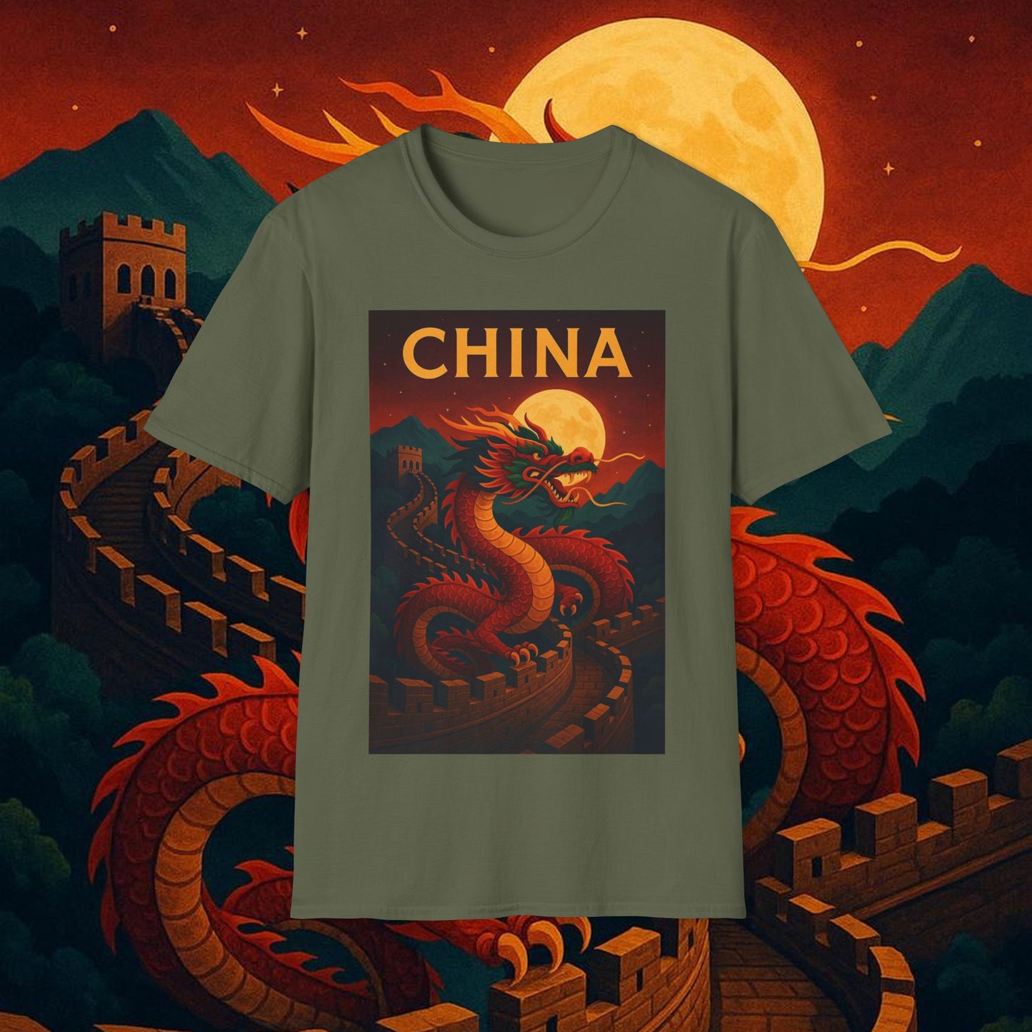 "Camiseta China – Dragones, murallas y leyendas eternas"
