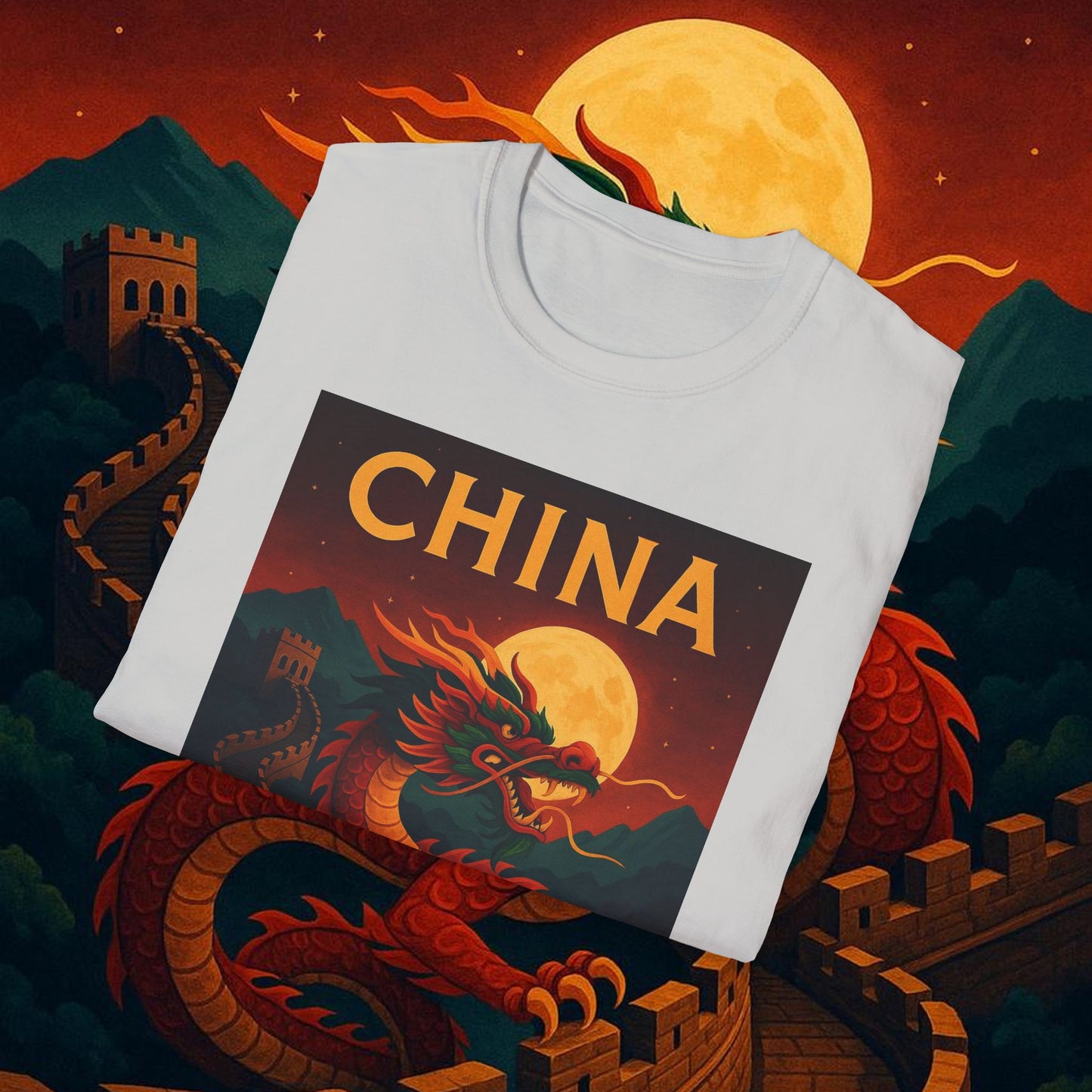 "Camiseta China – Dragones, murallas y leyendas eternas"