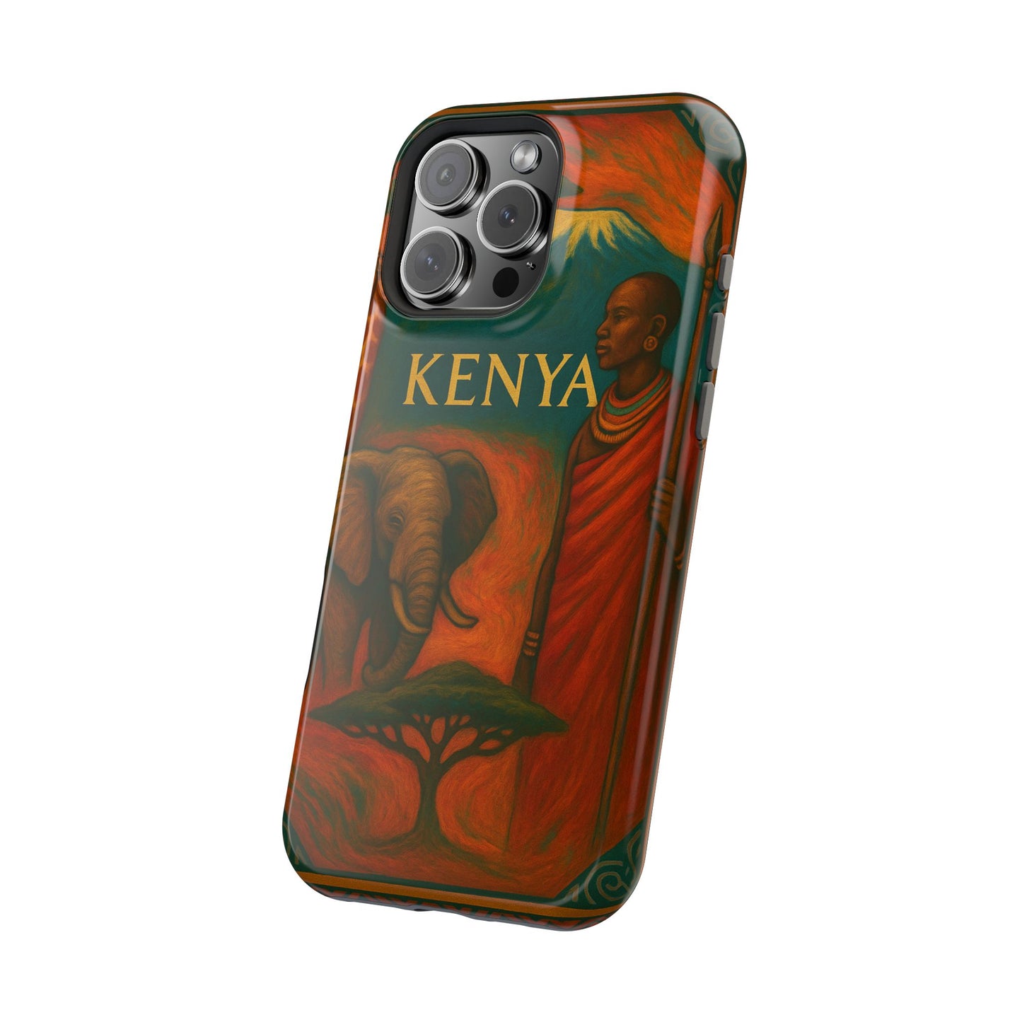 "Funda Magnética Reforzada Magnética Reforzada Kenia: Aventura Salvaje y Tierra de Horizontes Infinitos 🦁🌄🏕️"