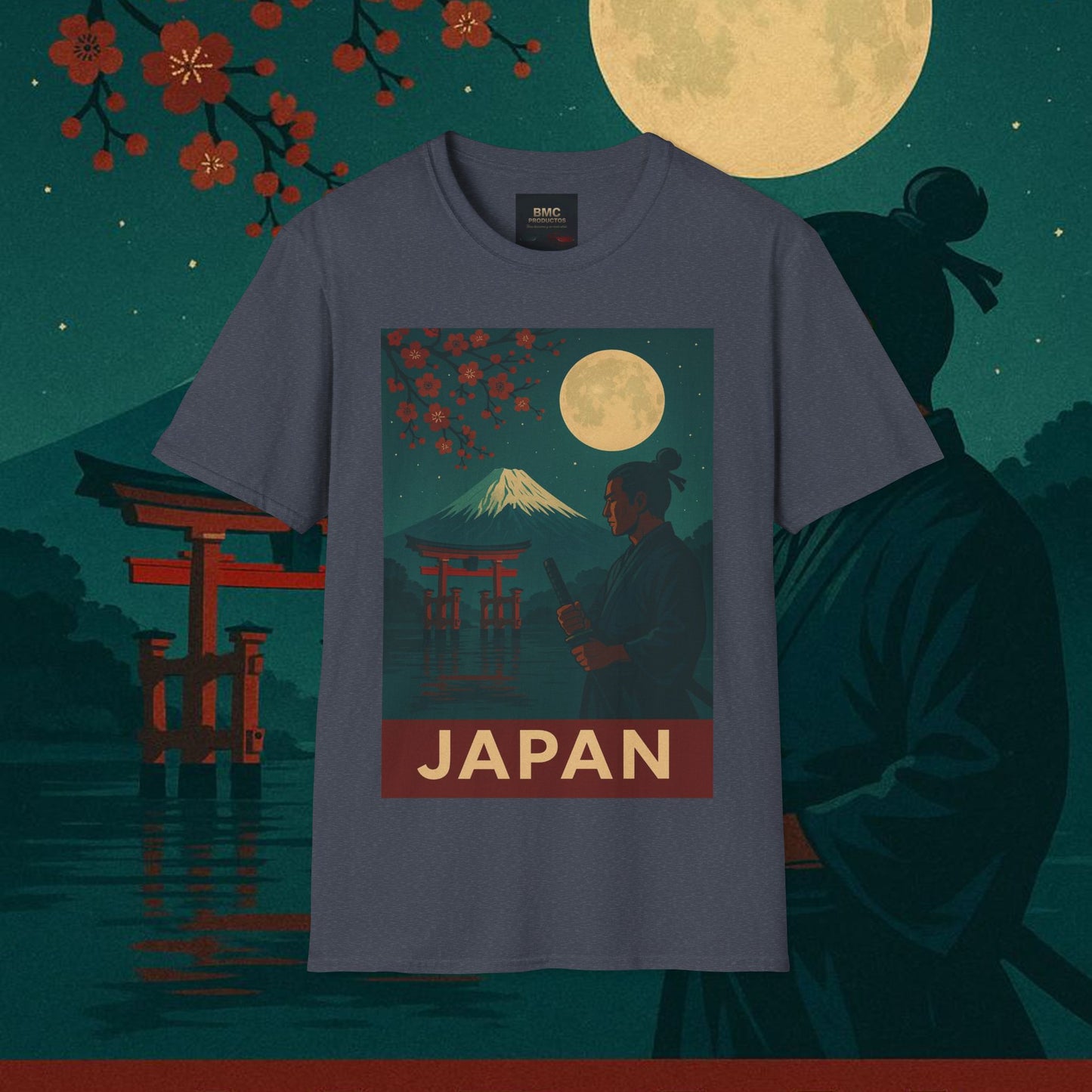 "Camiseta Japón: Tradición entre Cerezos y Montañas 🌸⛩️🗻"