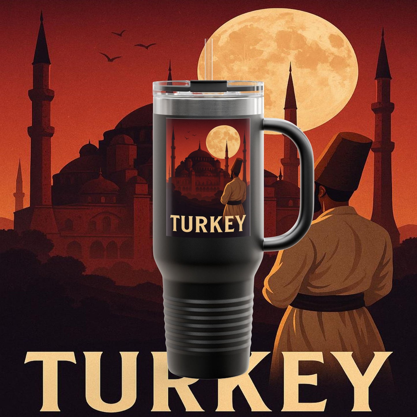 "Turkey Insulated Travel Mug✨ – Where East and West embrace"