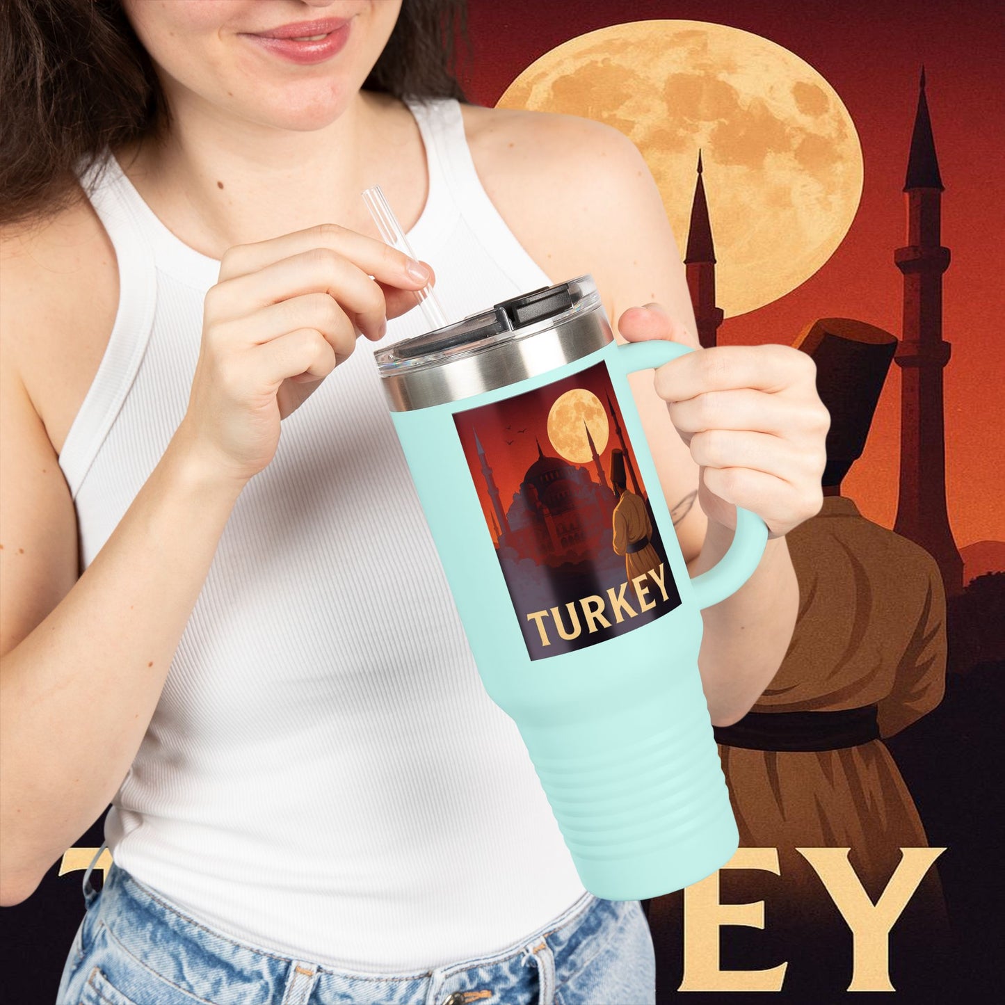 "Turkey Insulated Travel Mug✨ – Where East and West embrace"