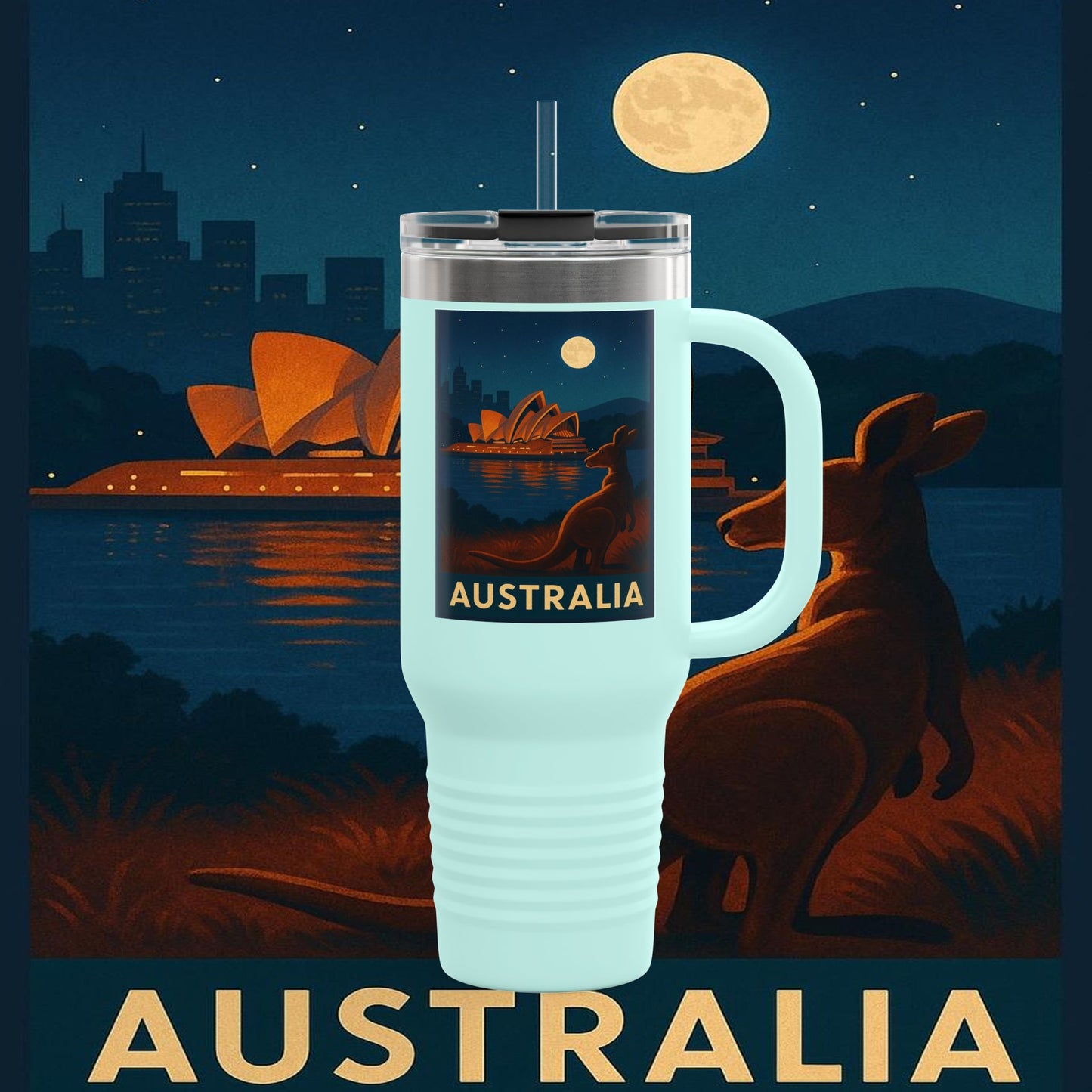 "Australia Insulated Travel Mug🌞 – Land of natural wonders and free spirit"
