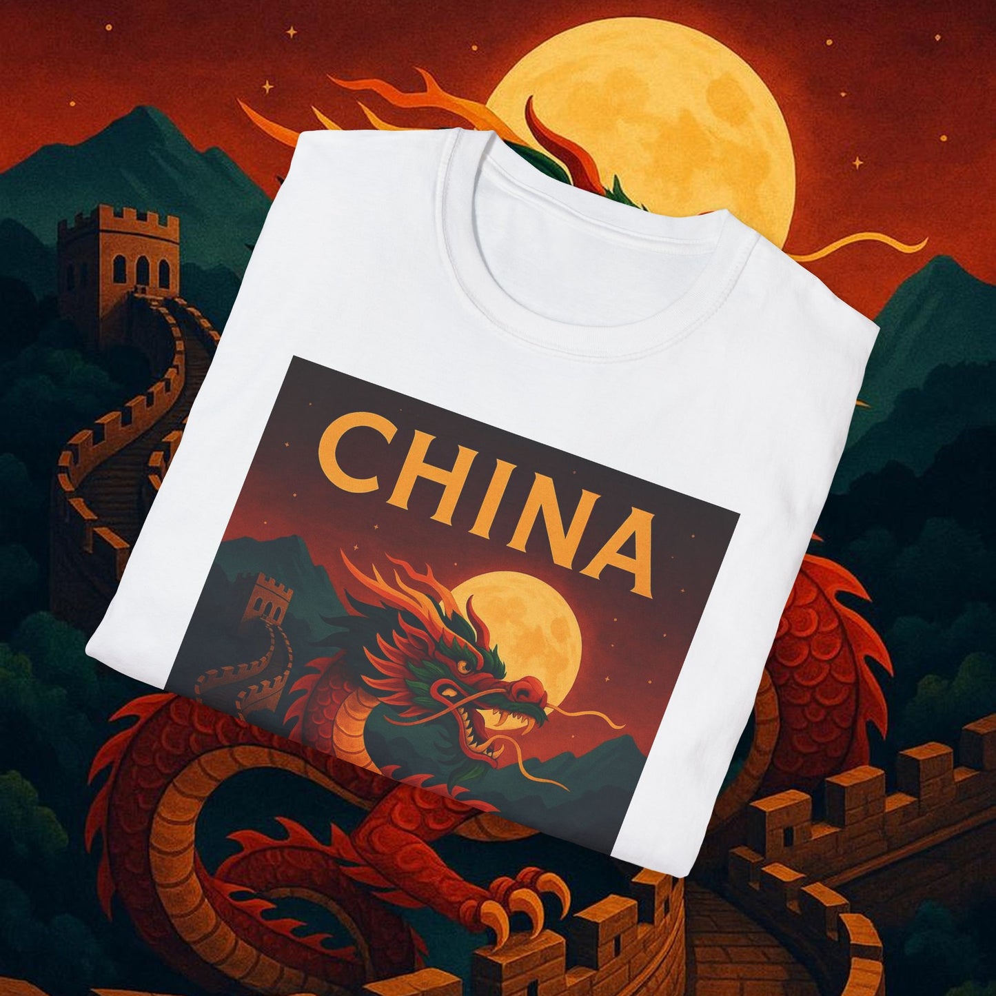 "Camiseta China – Dragones, murallas y leyendas eternas"