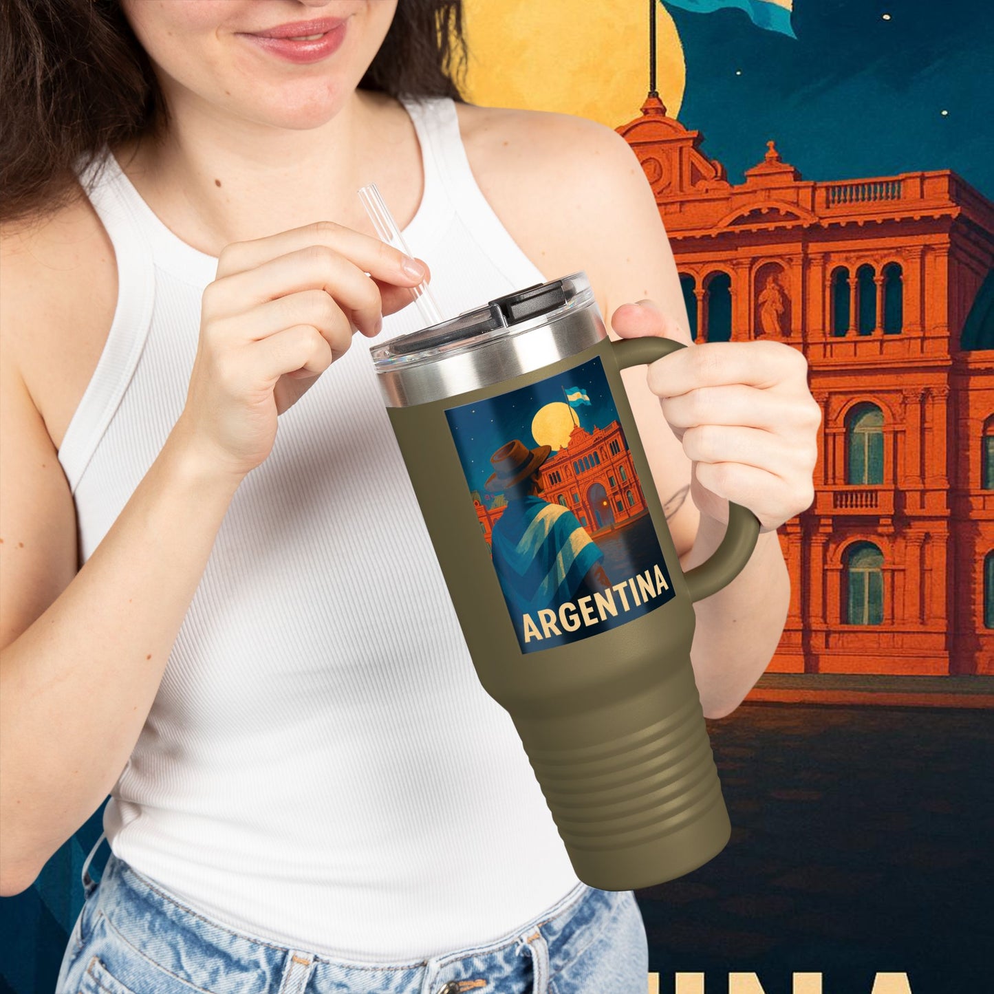"taza de Viaje Aislada Argentina: Pasión, Tradición y Tierra de Sueños🔥🏞️"