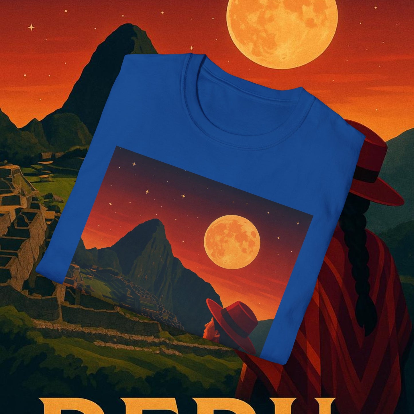 "Camiseta Perú: Misticismo, Historia y Maravillas Eternas 🏔️🦙🛕"