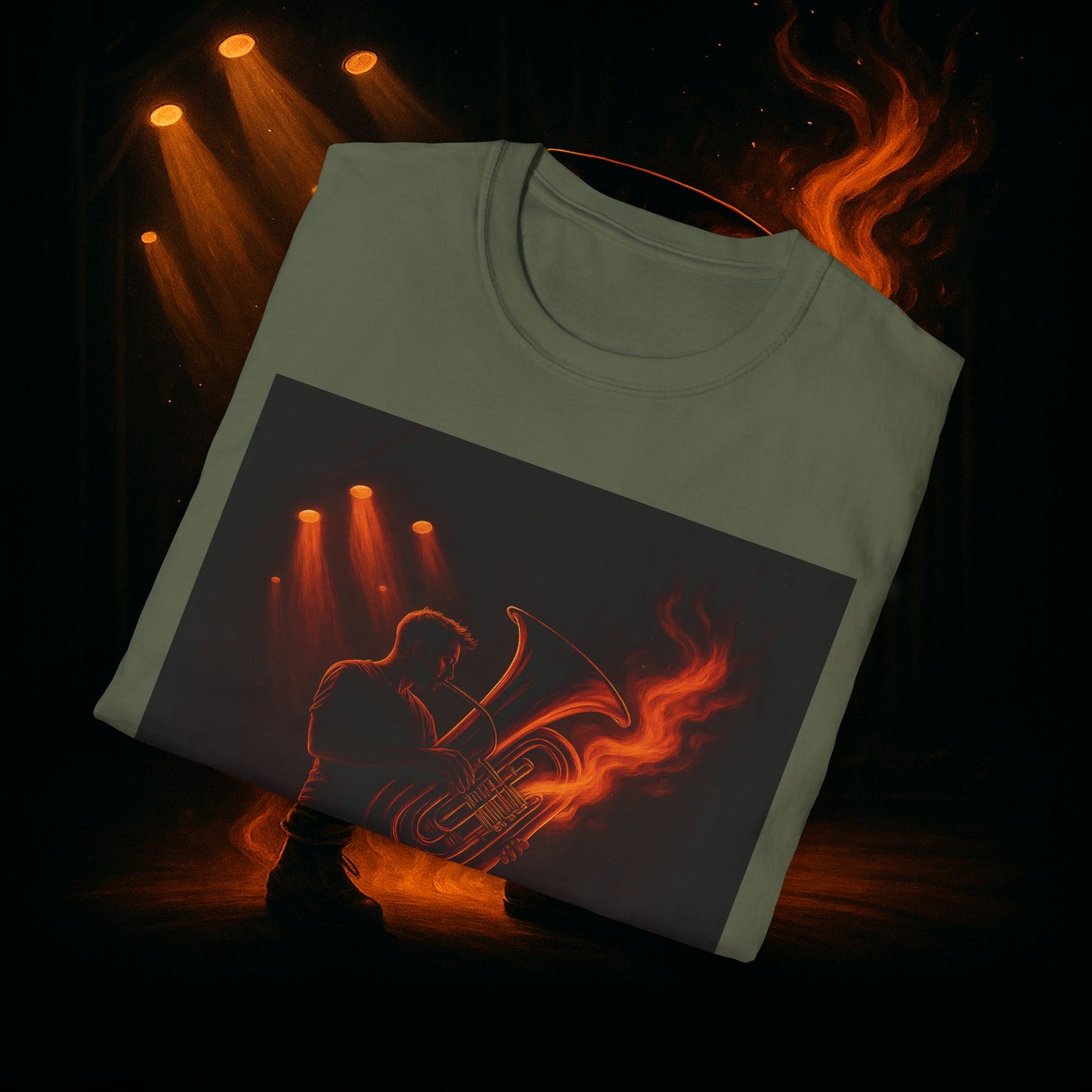 "Camiseta Tuba 🎺🔥 Cuando el alma suena, todo arde.”