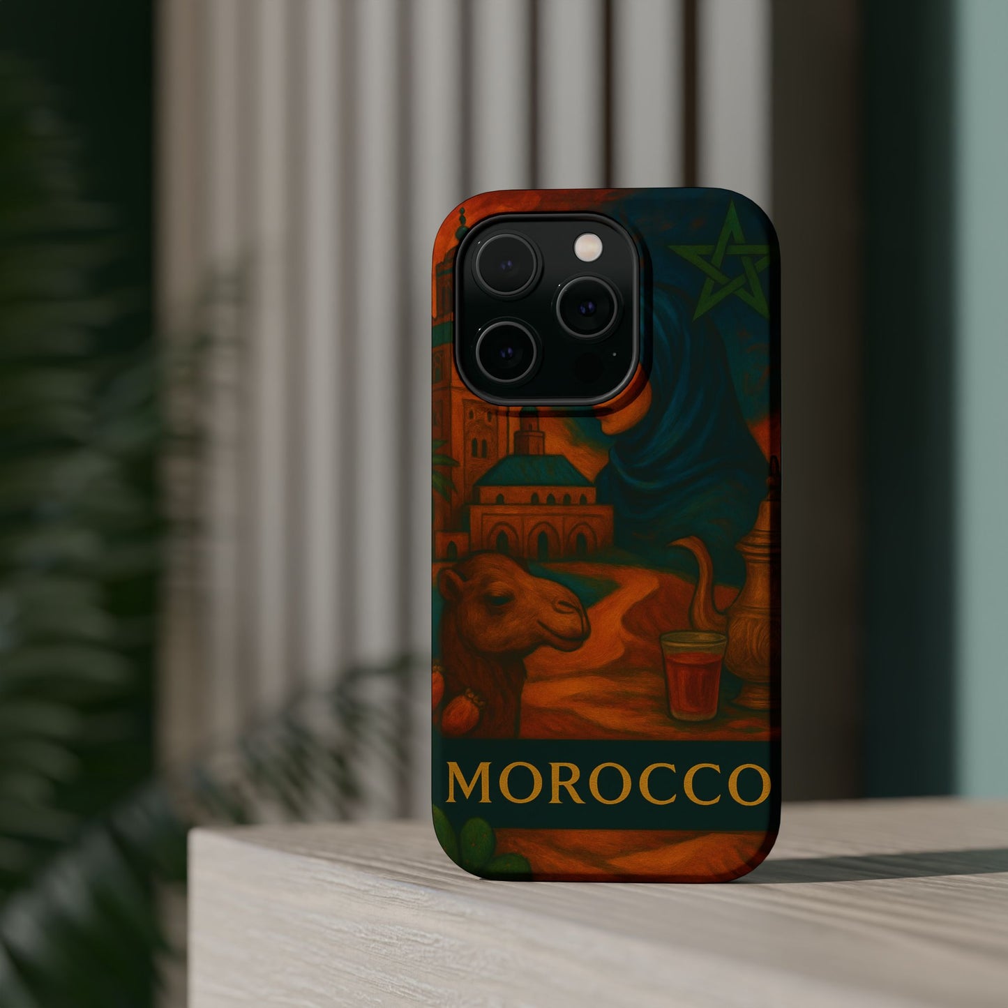 "Funda Magnética Reforzada Magnética Reforzada Marruecos: Magia del Desierto y Ciudades de Mil Colores 🐪🏜️🕌"