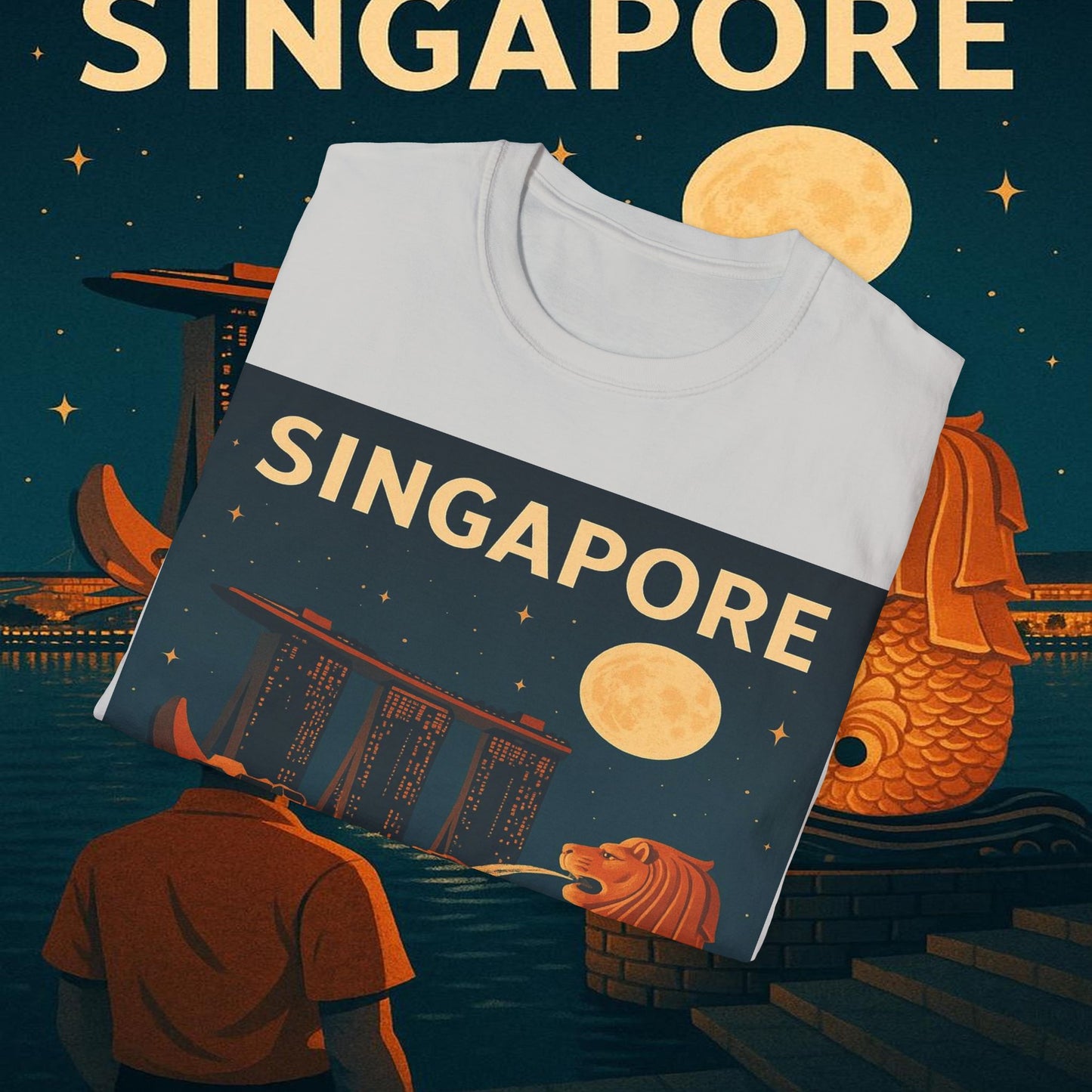 "Camiseta Singapur 🌆 – Futuro, cultura y naturaleza en un solo lugar"