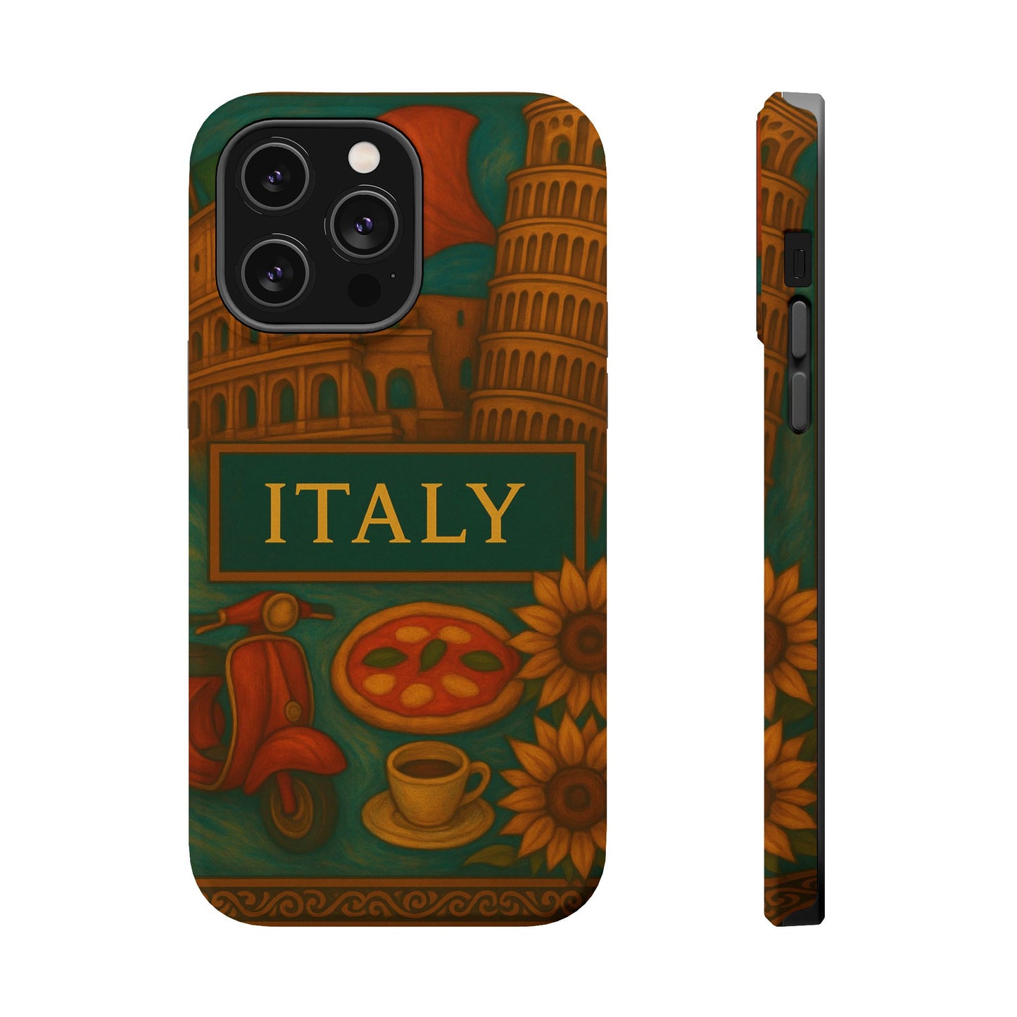 "Funda Magnética Reforzada Magnética Reforzada Italia: Arte, Pasión y Sabores Eternos 🎨🍝🏛️"