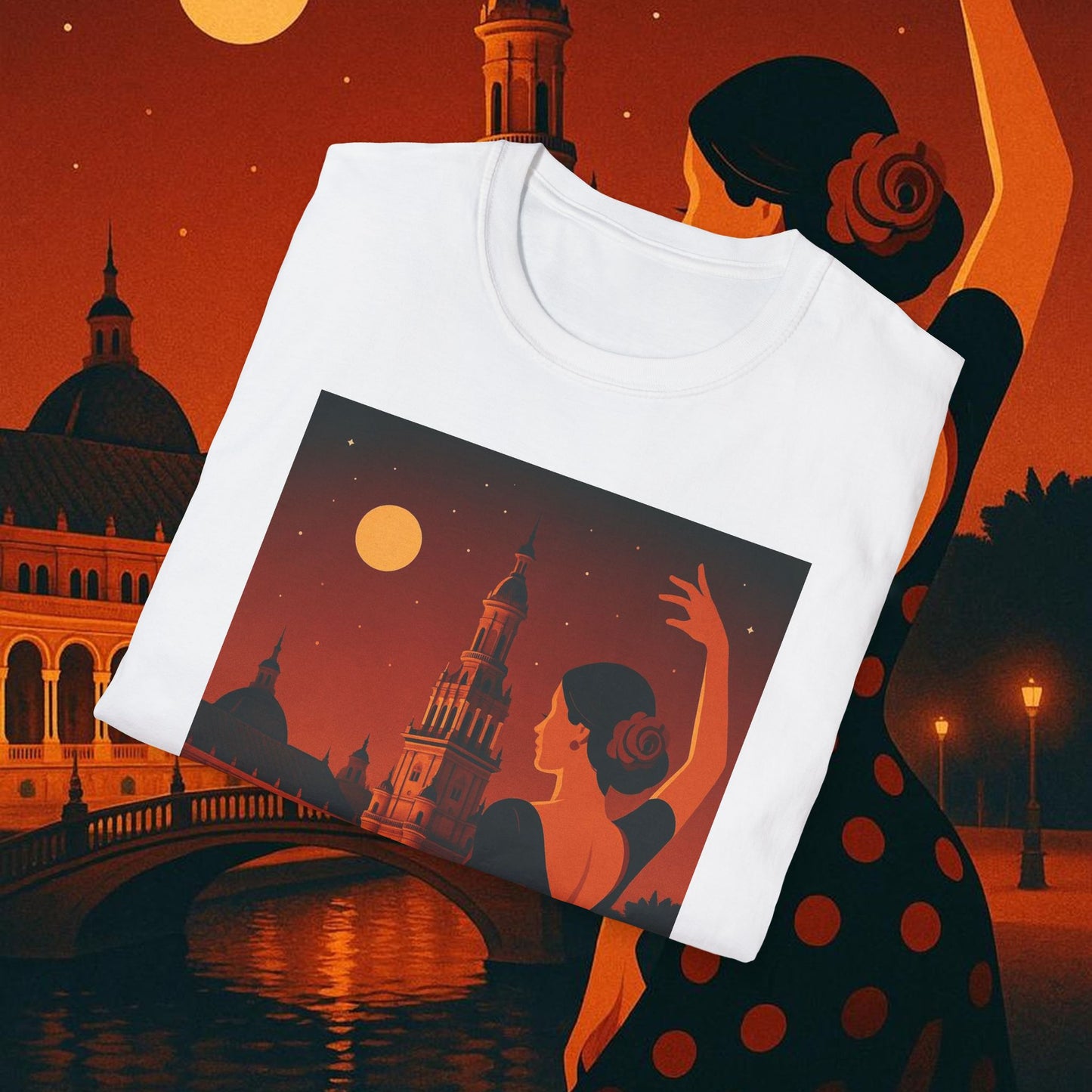 "Camiseta España: Pasión, Arte y Sabores que Enamoran 🎨💃🍷"