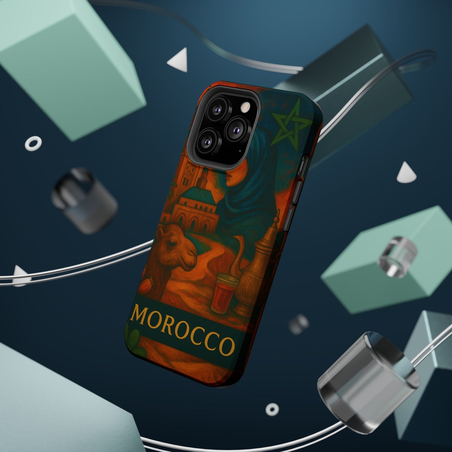 "Funda Magnética Reforzada Magnética Reforzada Marruecos: Magia del Desierto y Ciudades de Mil Colores 🐪🏜️🕌"