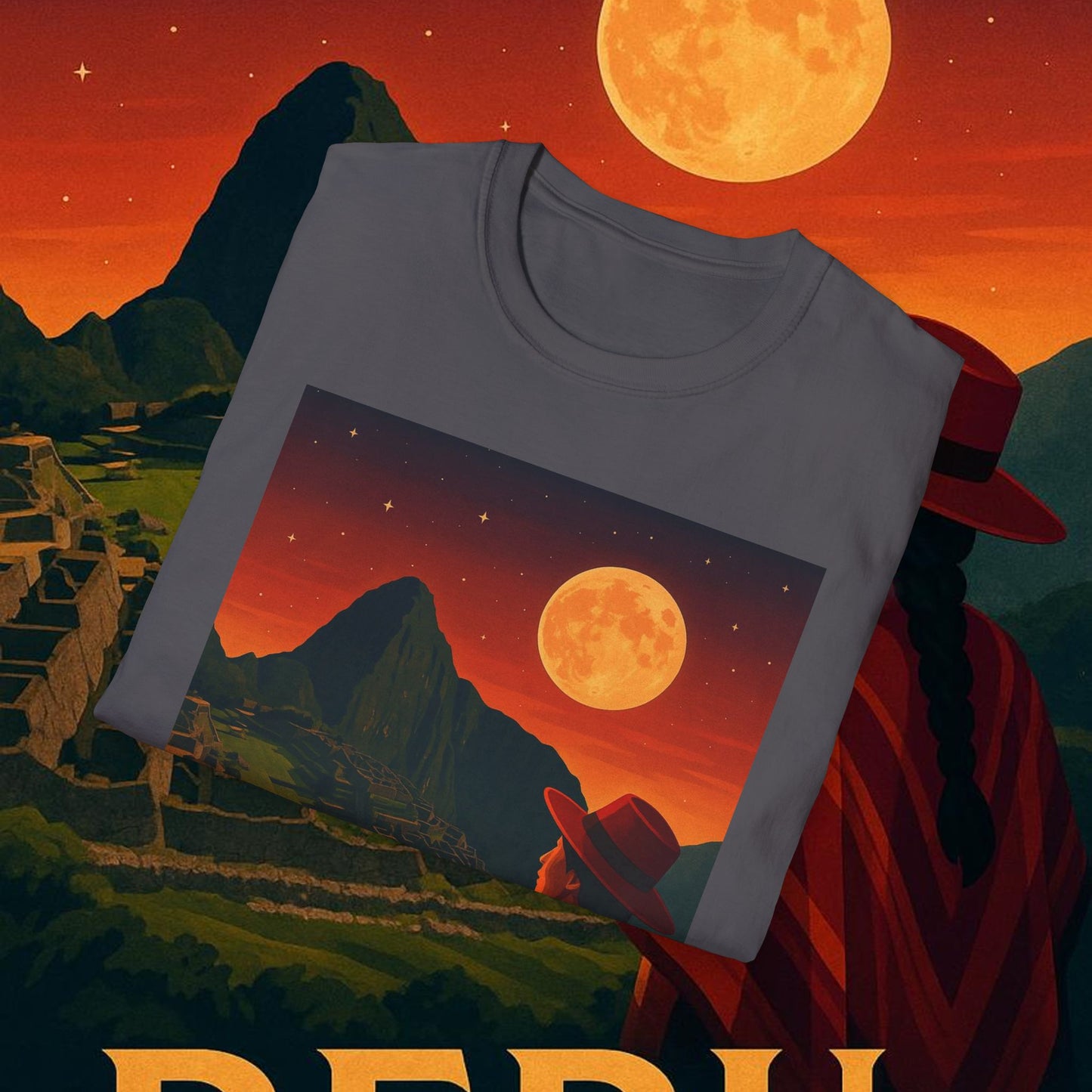 "Camiseta Perú: Misticismo, Historia y Maravillas Eternas 🏔️🦙🛕"